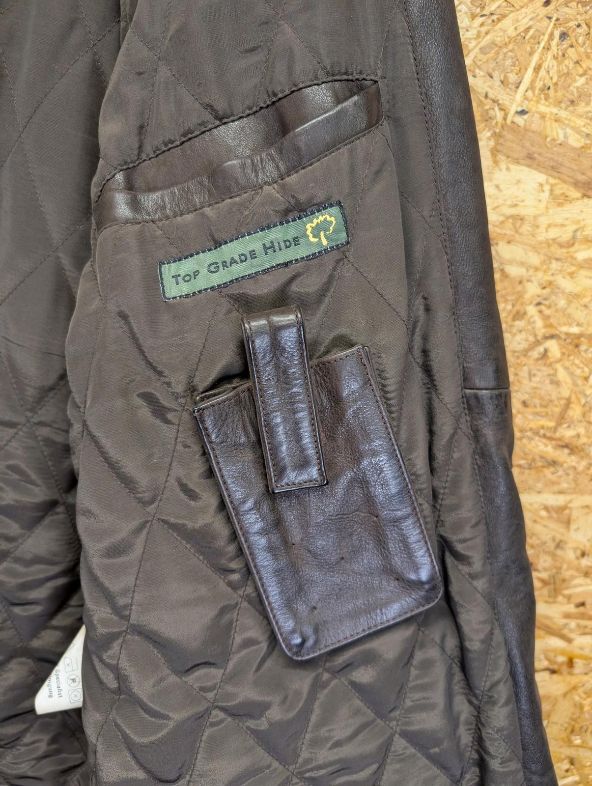 Hidepark Leather Coat XL Men Classic Brown Jacket Padded Lined Pockets