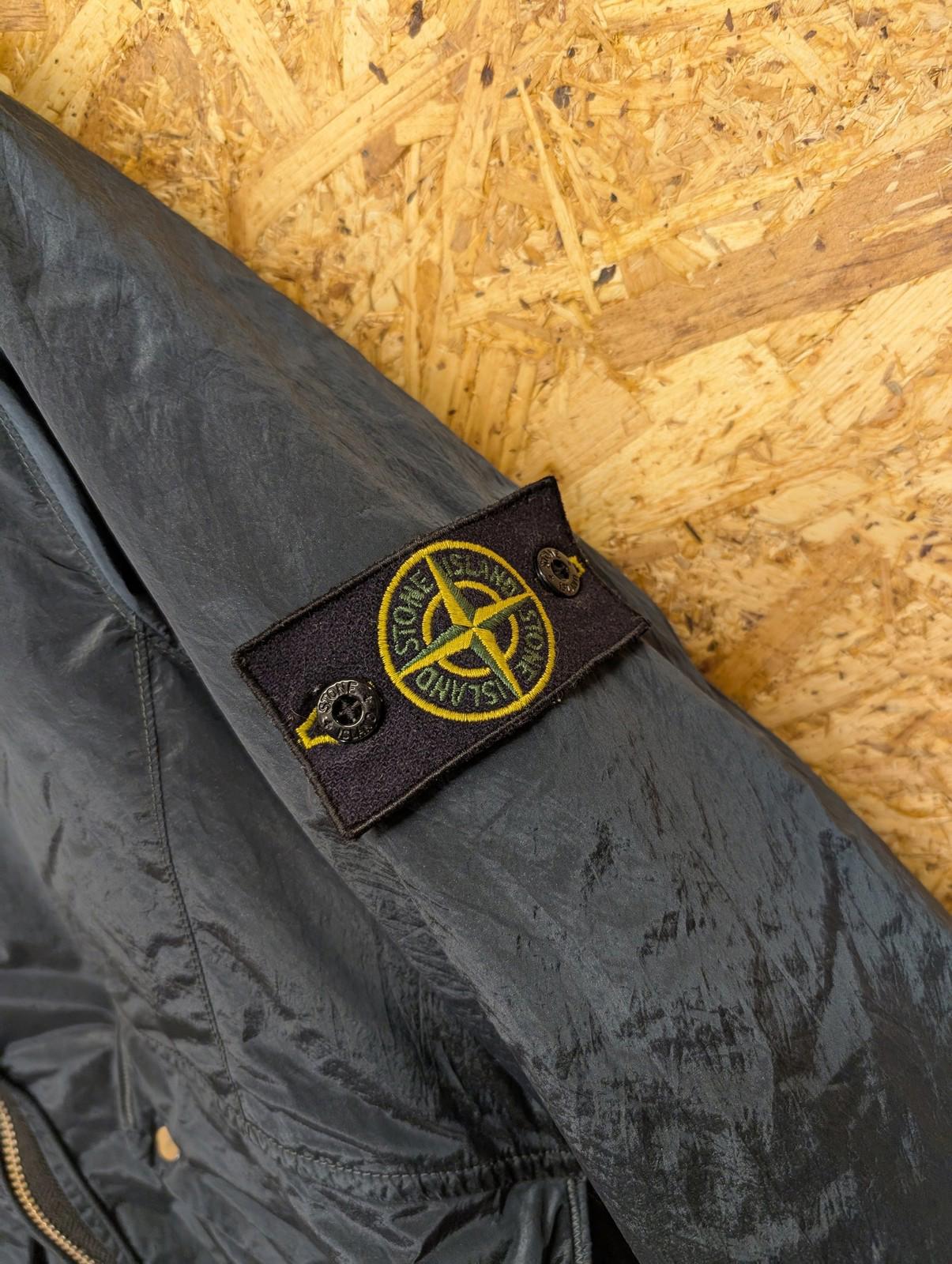 Stone Island Jacket Large Men Nylon Metal 2003 Quilted Hooded Navy Blue Osti