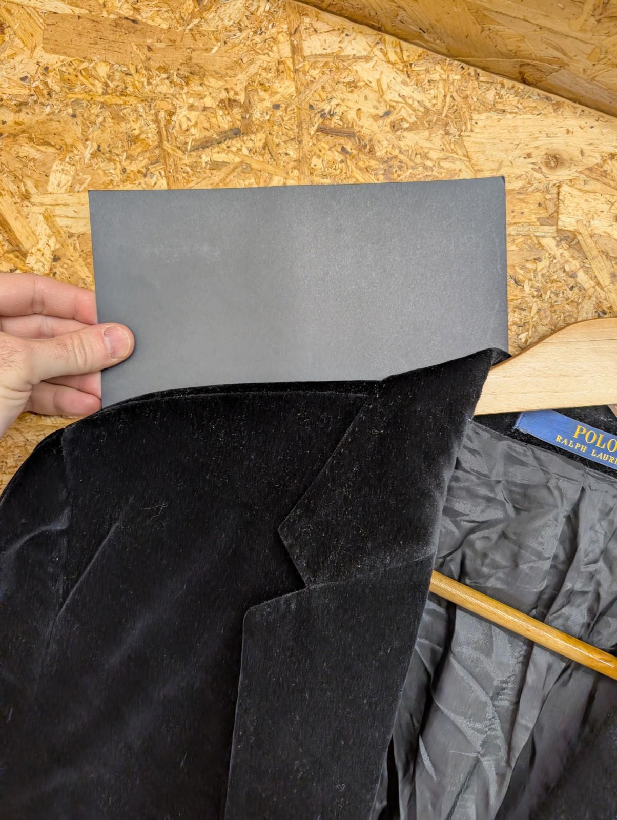 Polo Ralph Lauren Velvet Blazer 48R 2XL Men Black 2 Button Dinner Jacket