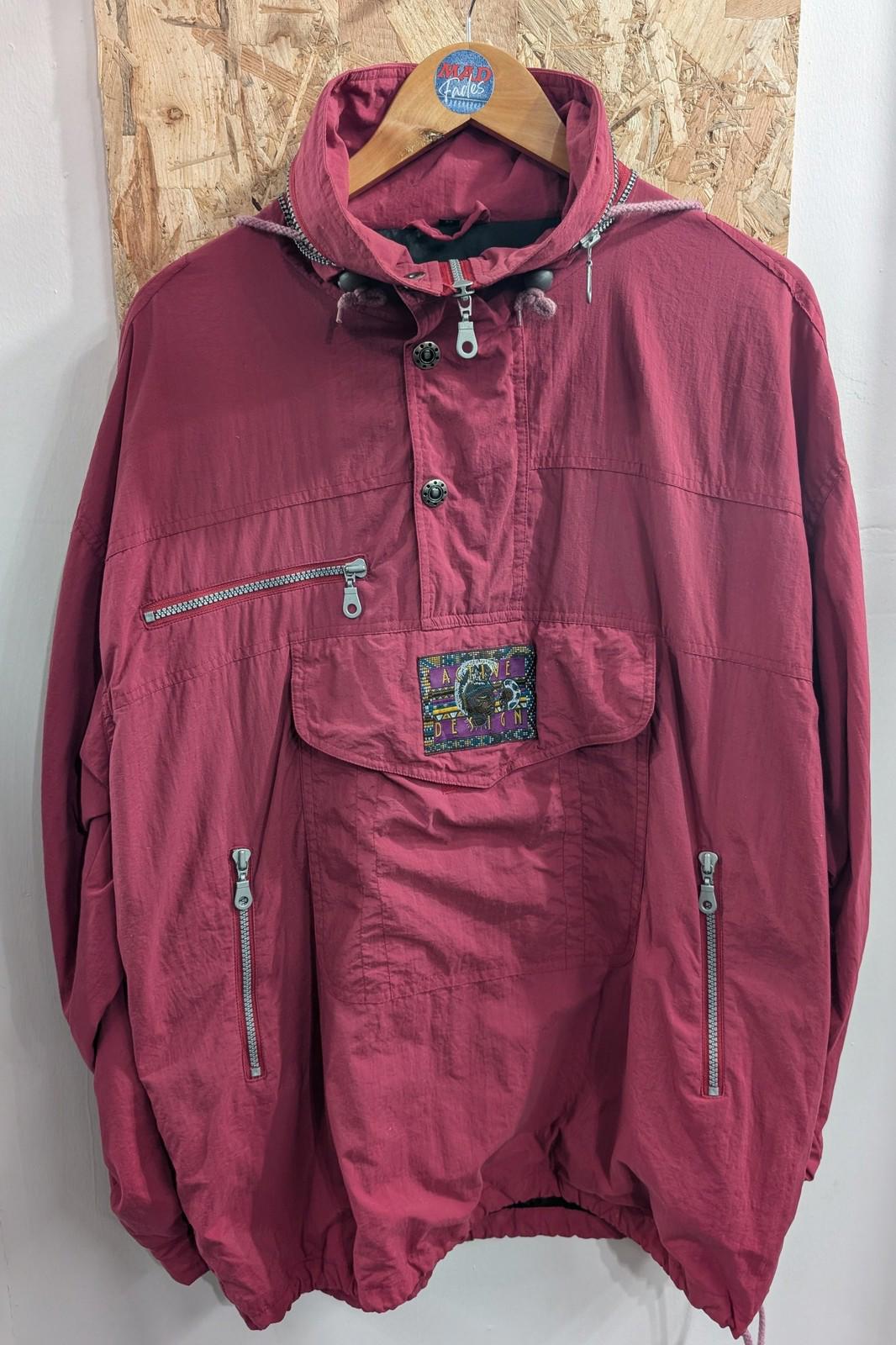 Active Design Anorak Jacket Womens Medium Hooded 90s Outdoor Pink Nylon