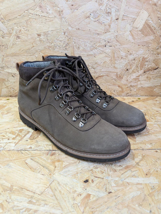 Clarks Gore-Tex Leather Boots Size UK 10 EU 44 Batcombe Alp Nubuck Dark Brown