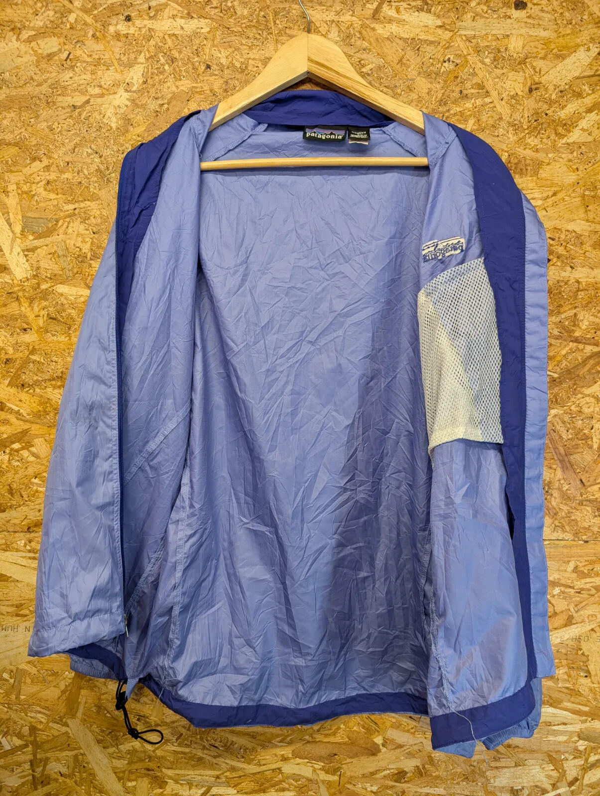 Patagonia Windbreaker Jacket Womens Large Puple Ripstop Full Zip Vintage 90s