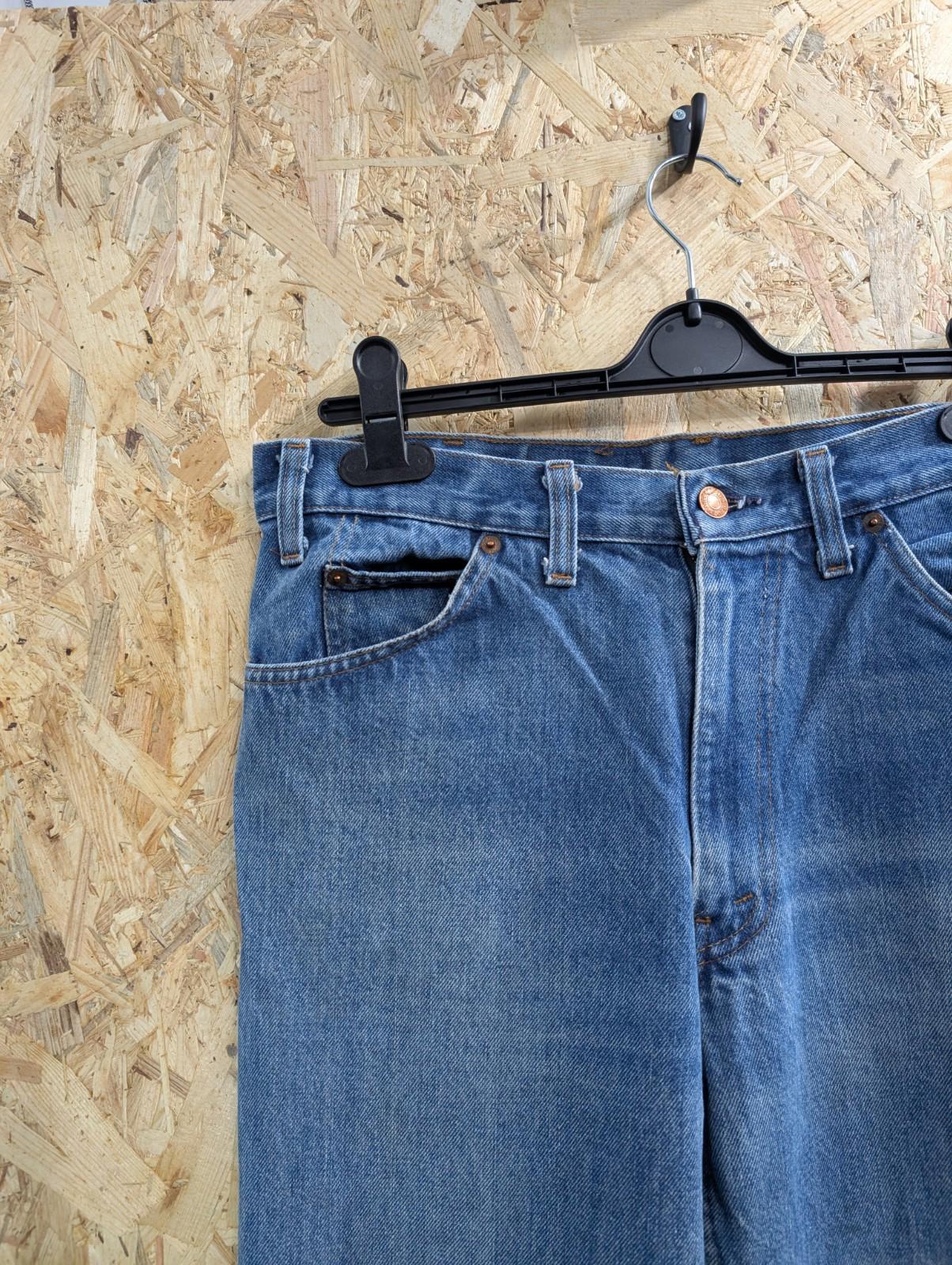 Levis Canadian Jeans W34 L34 Vintage 80s Straight Fit Mid Blue Denim Zip Fly