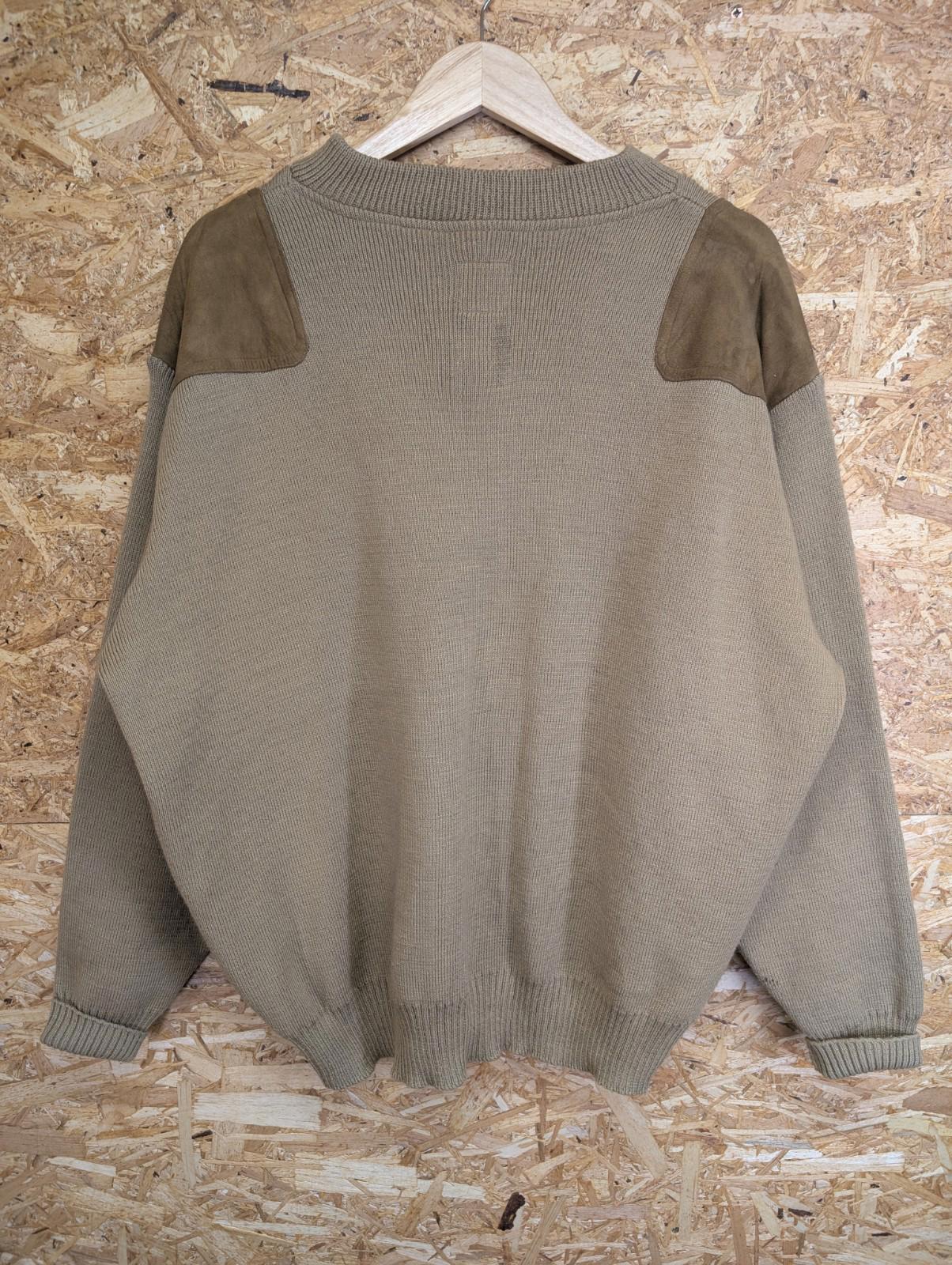 Filson Henley Guide Jumper XL Men Wool Khaki Tan Brown Shoulder Patch Made USA