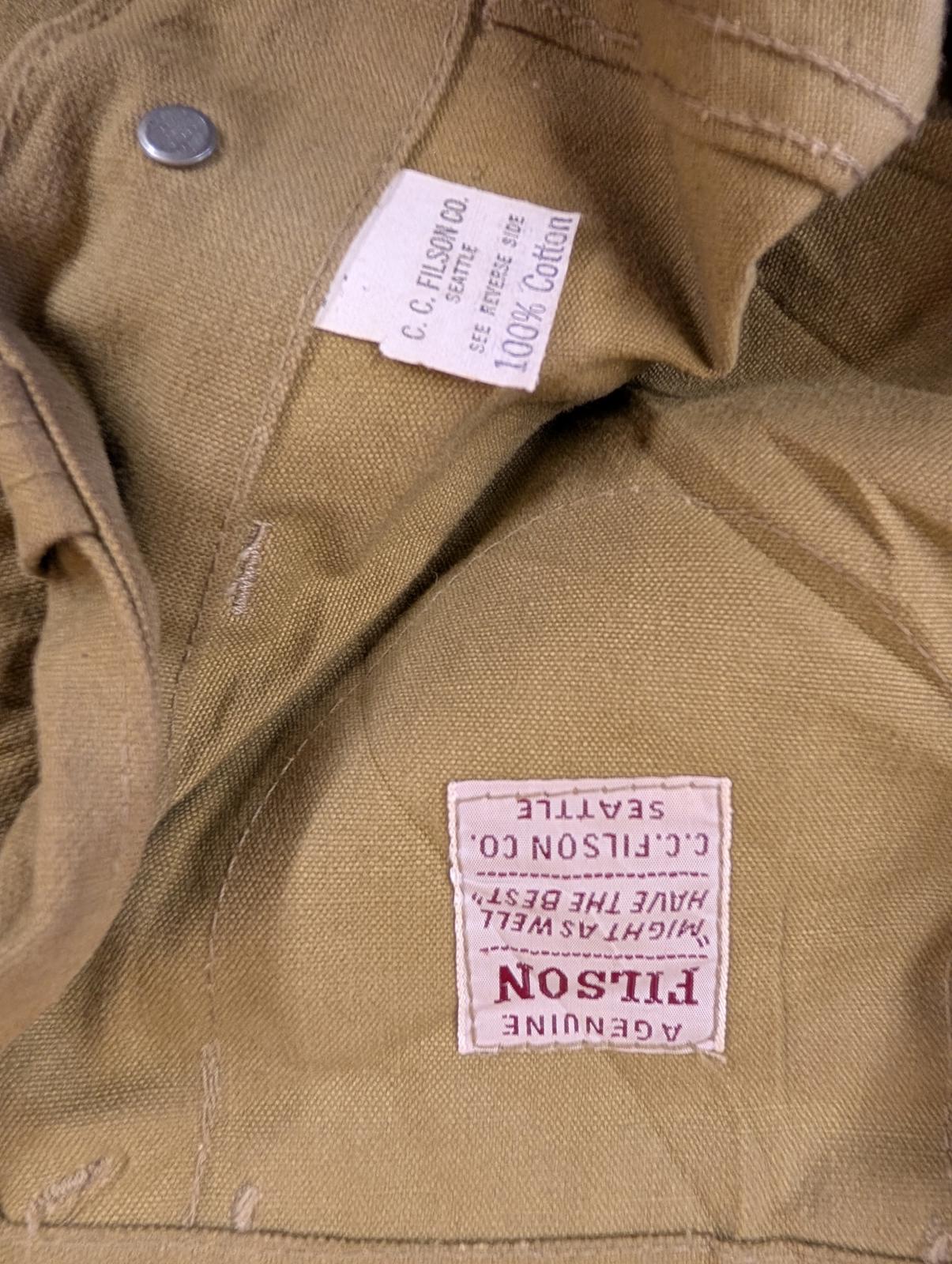 Filson Trousers W38 L31 Vintage Double Tin Cloth Work Wear Made In USA
