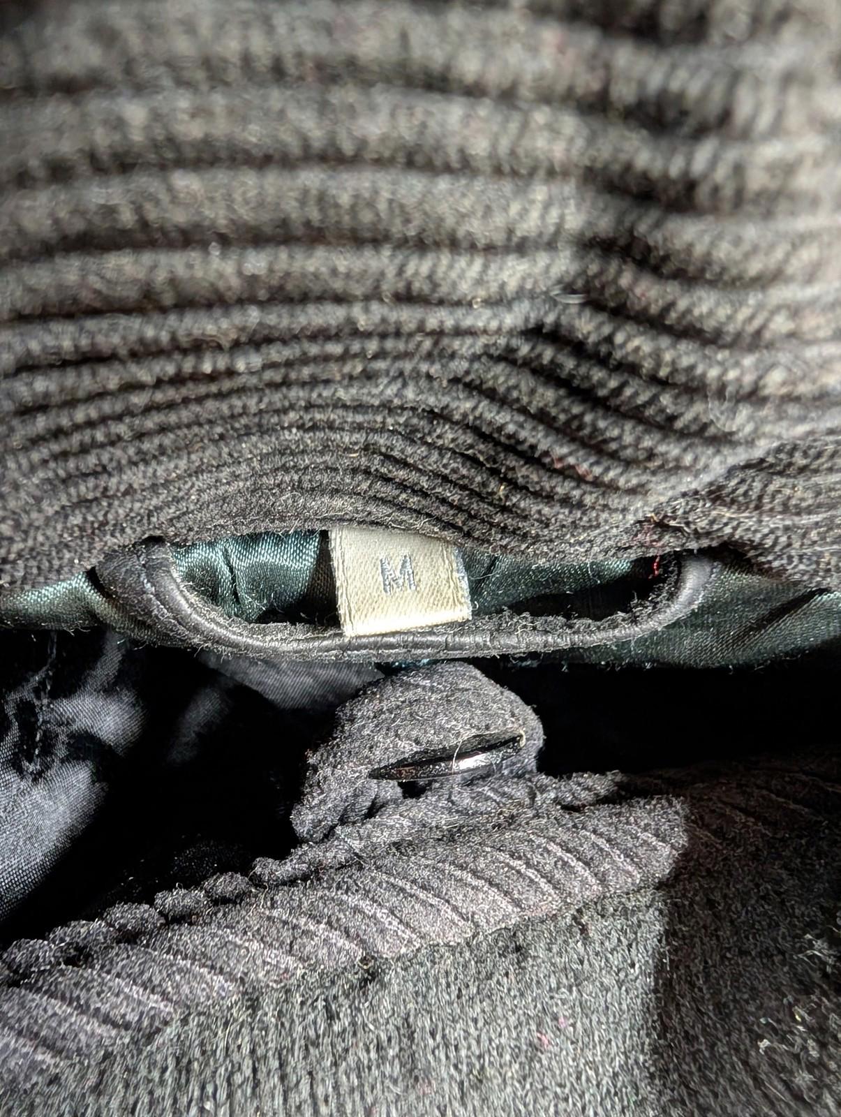 Gant Leather Coat Medium Oversized Vintage 90s Black Double Decker Wool Liner