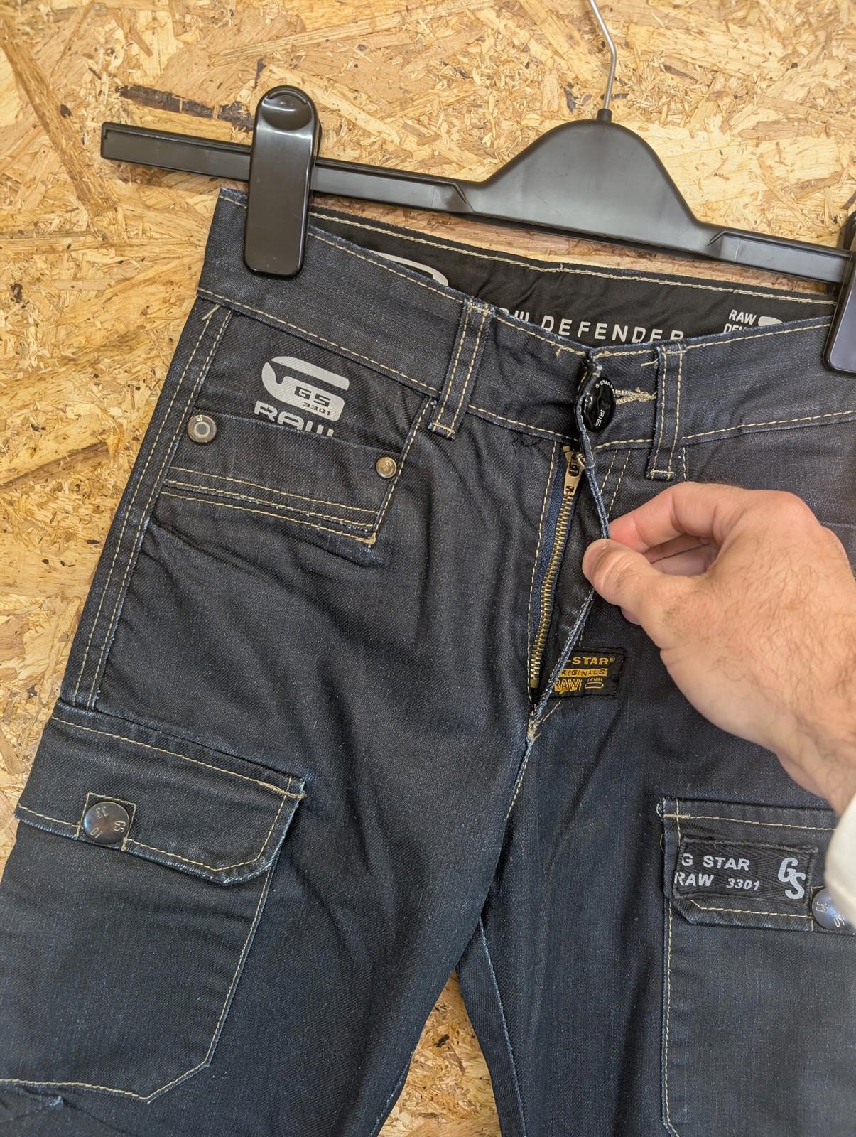 G-Star Raw Elwood Jeans Age 8 Boys W24 L23 Cargo Style Navy Blue Rigid Denim