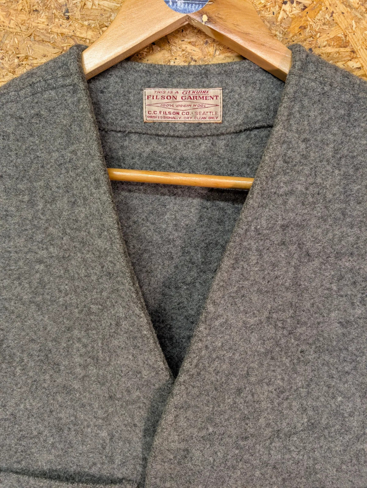 Filson Mackinaw Wool Vest Small Heather Grey Body Warmer USA USA Made Heritage