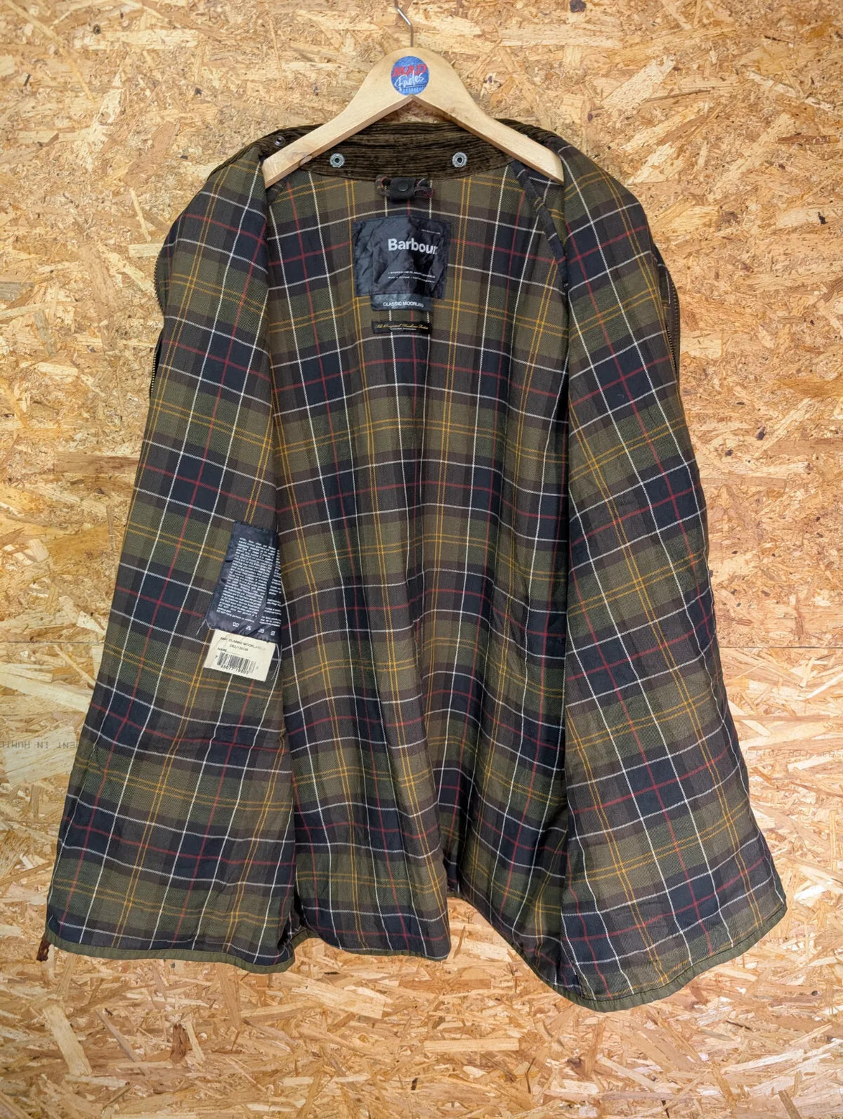 Vintage Barbour Classic Moorland Wax Jacket Men 2XL C52 Olive Green A820 + Hood