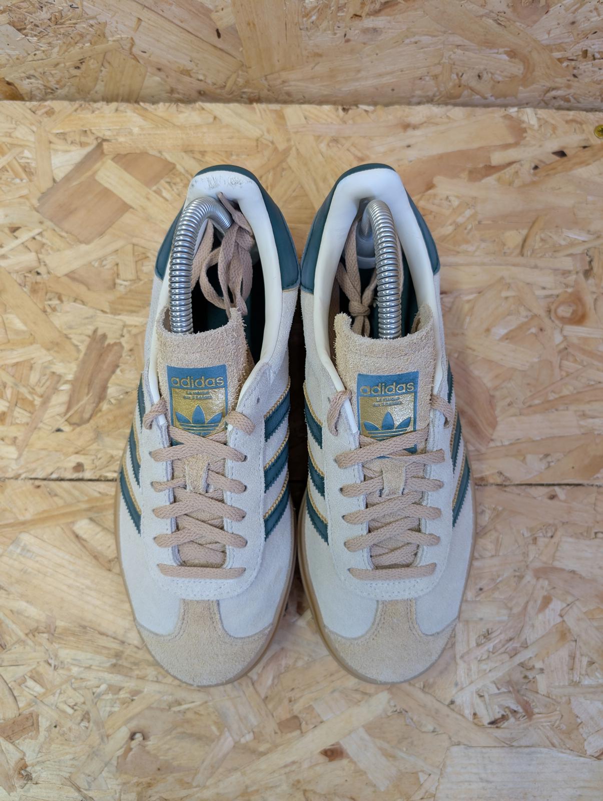 Adidas Gazelle Bold UK 5.5 EU 38.5 Cream Collegiate Green Suede Lace