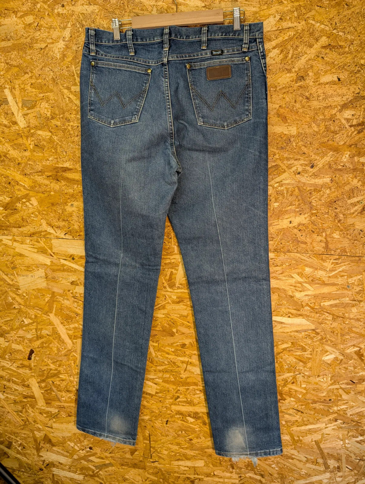 Wrangler 47 Cool Vantage Jeans W36 L38 Mid Blue Wash Denim Straight Zip Vintage