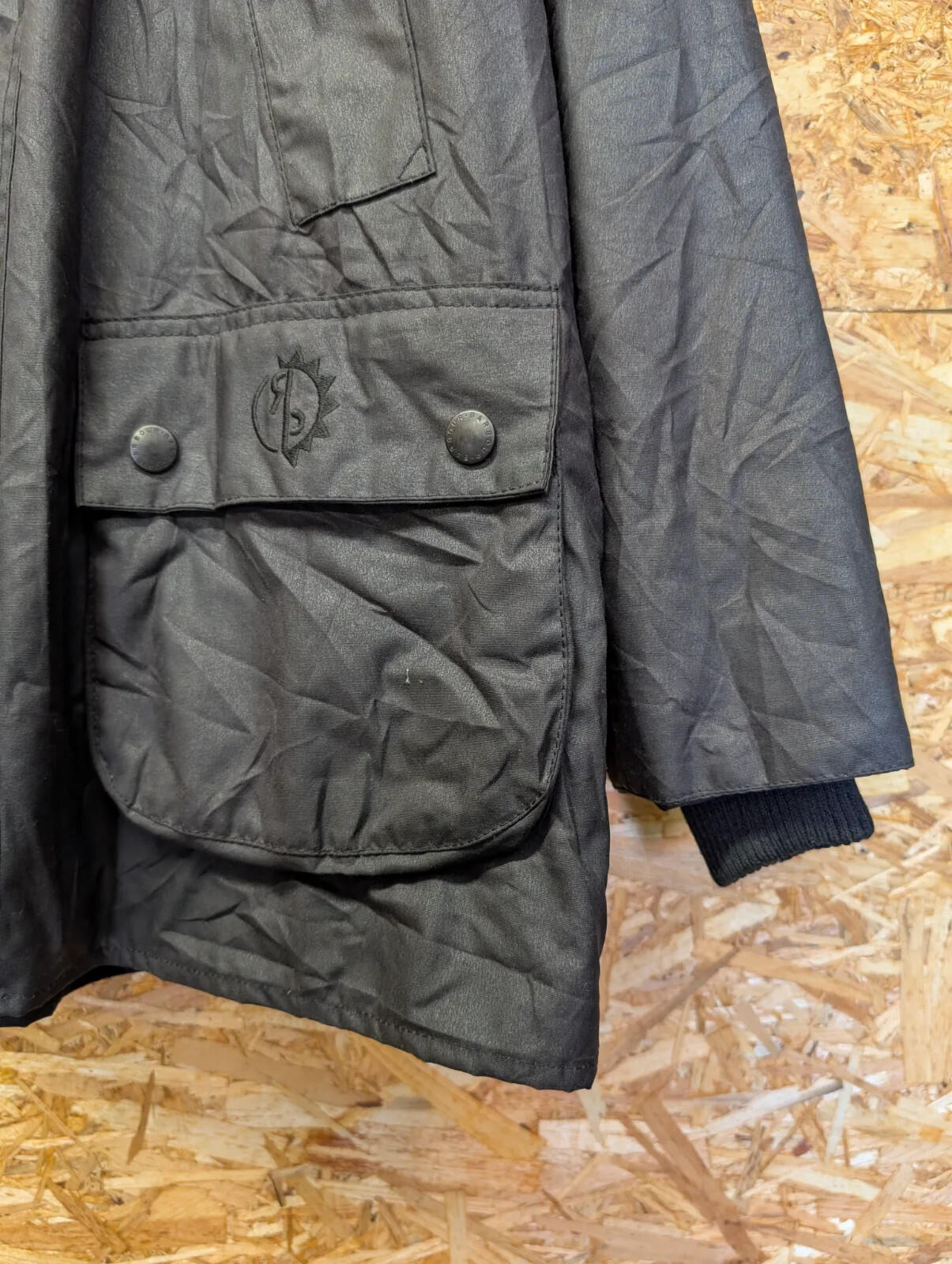 Vintage Barbour Bedale Wax A104 Jacket Mens XL C44 Black Unused 90s Deadstock