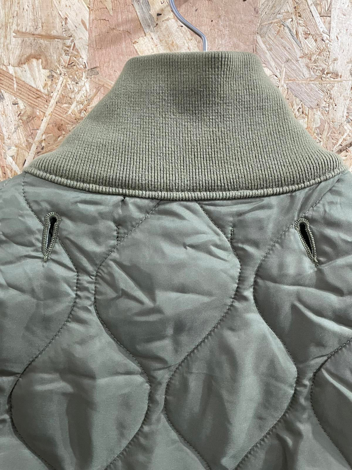Levis M65 Bomber Jacket Liner XL Padded Utility Hooded Khaki Green