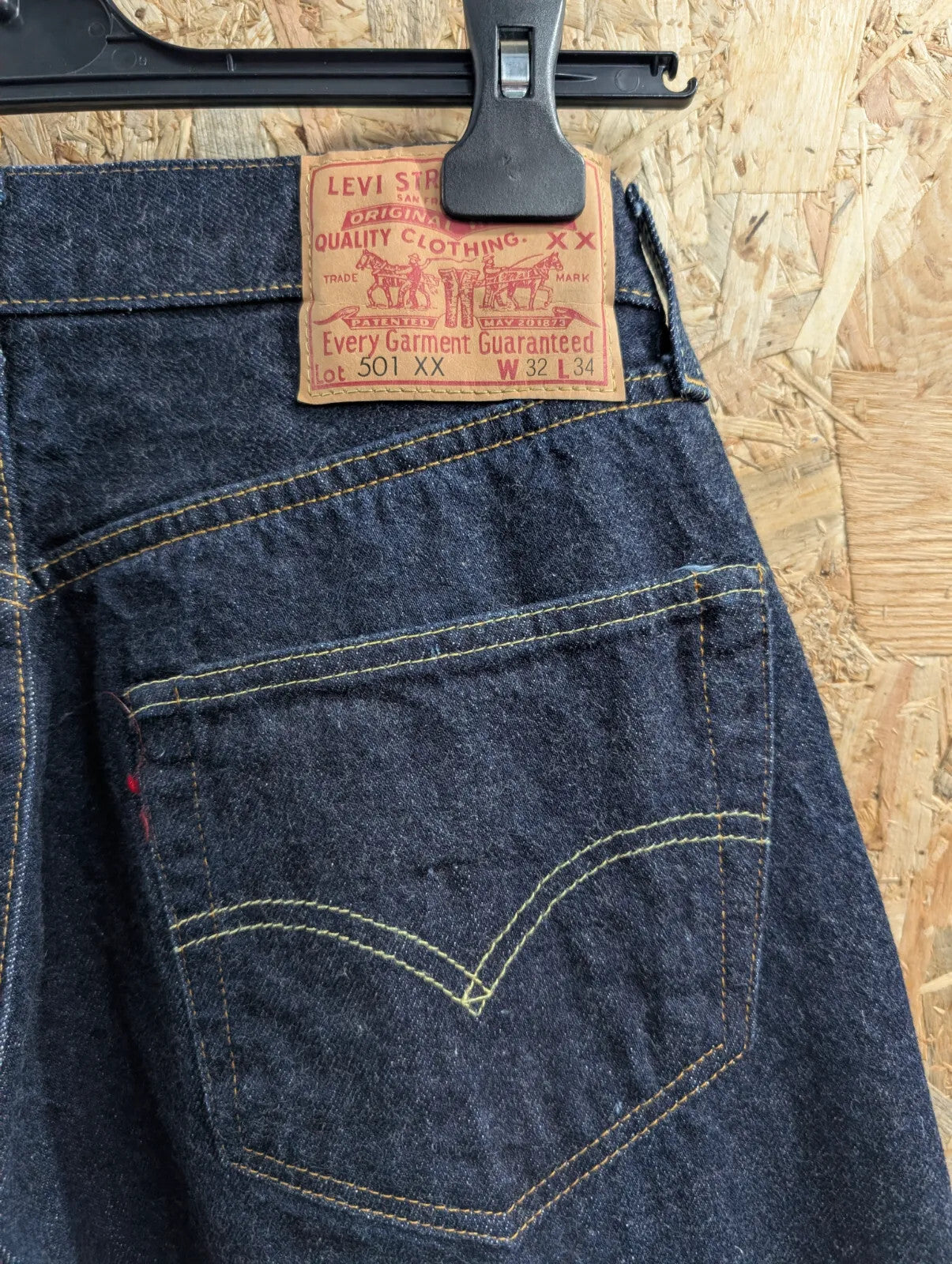 Levis Vintage Clothing 1955 501 XX Selvedge Jeans Mens W32 L34 LVC Blue
