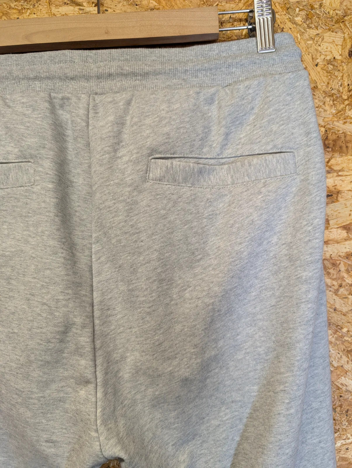 Diesel Joggers Men W32 Medium Grey Marl Cotton Logo Drawstring Cuffed Sweatpants