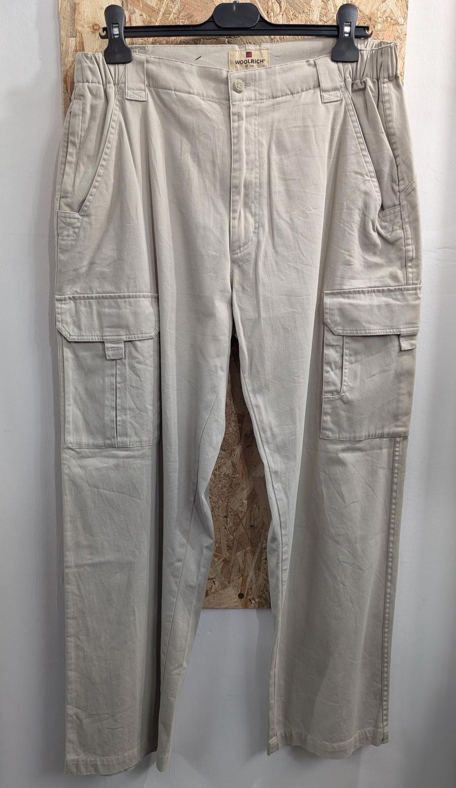 Woolrich Cargo Trousers W34 L30 Men Utility Gorp Beige Cotton 3XDry Technology