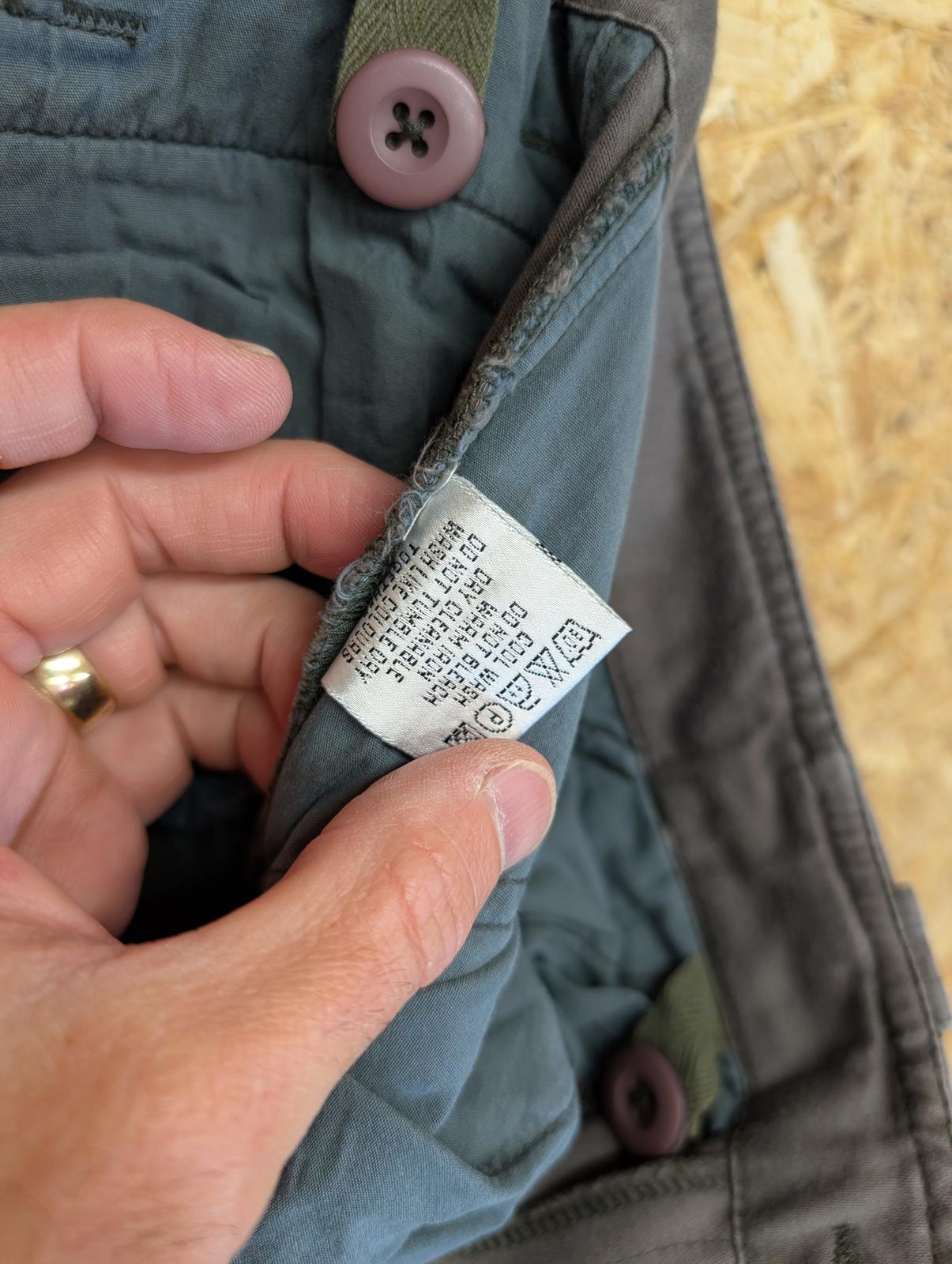 All Saints Baggy Zip Trousers W34 L31 Bondage Khaki Green Army Relaxed Y2K