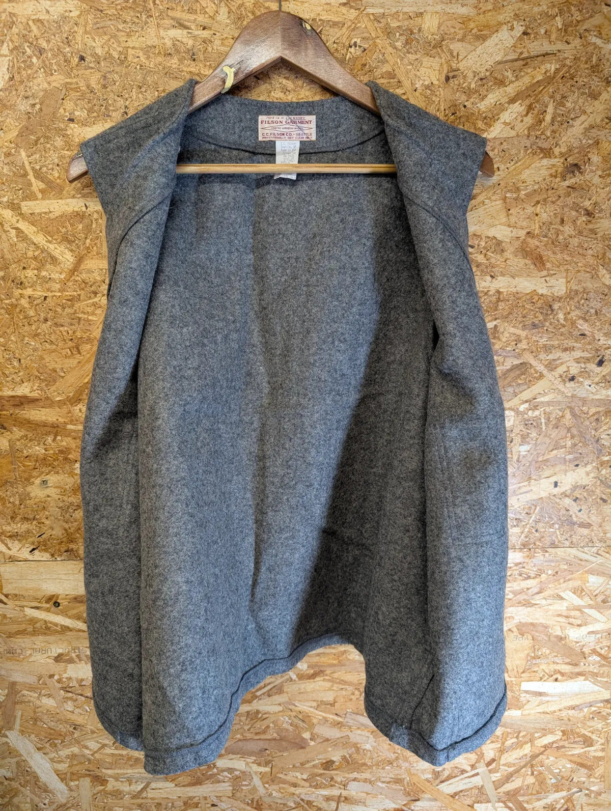 Filson Mackinaw Wool Vest 2XL 48 Heather Grey Body Warmer USA USA Made Heritage