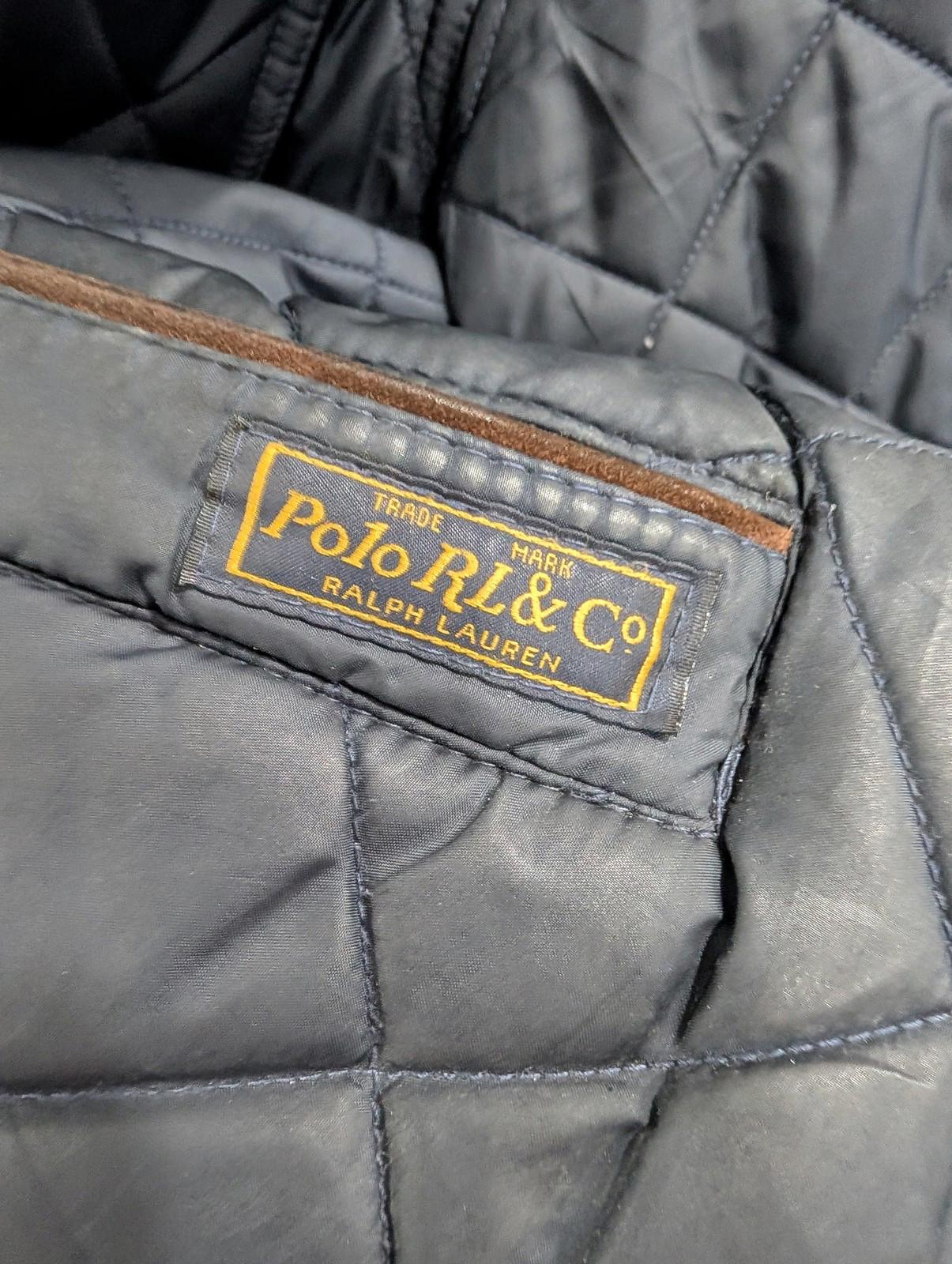 Polo Ralph Lauren Jacket Mens Size Small Quilted Puffer Classic Navy Blue