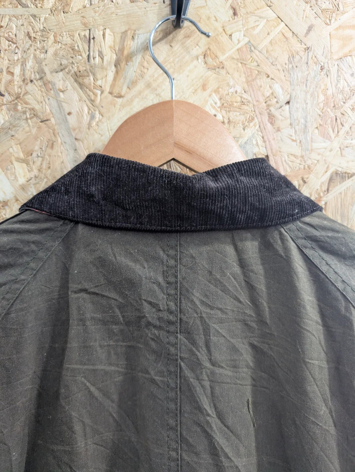 Barbour Classic Beadnell Wax Jacket Womens Size 16 Olive Green Waxed Cotton Full