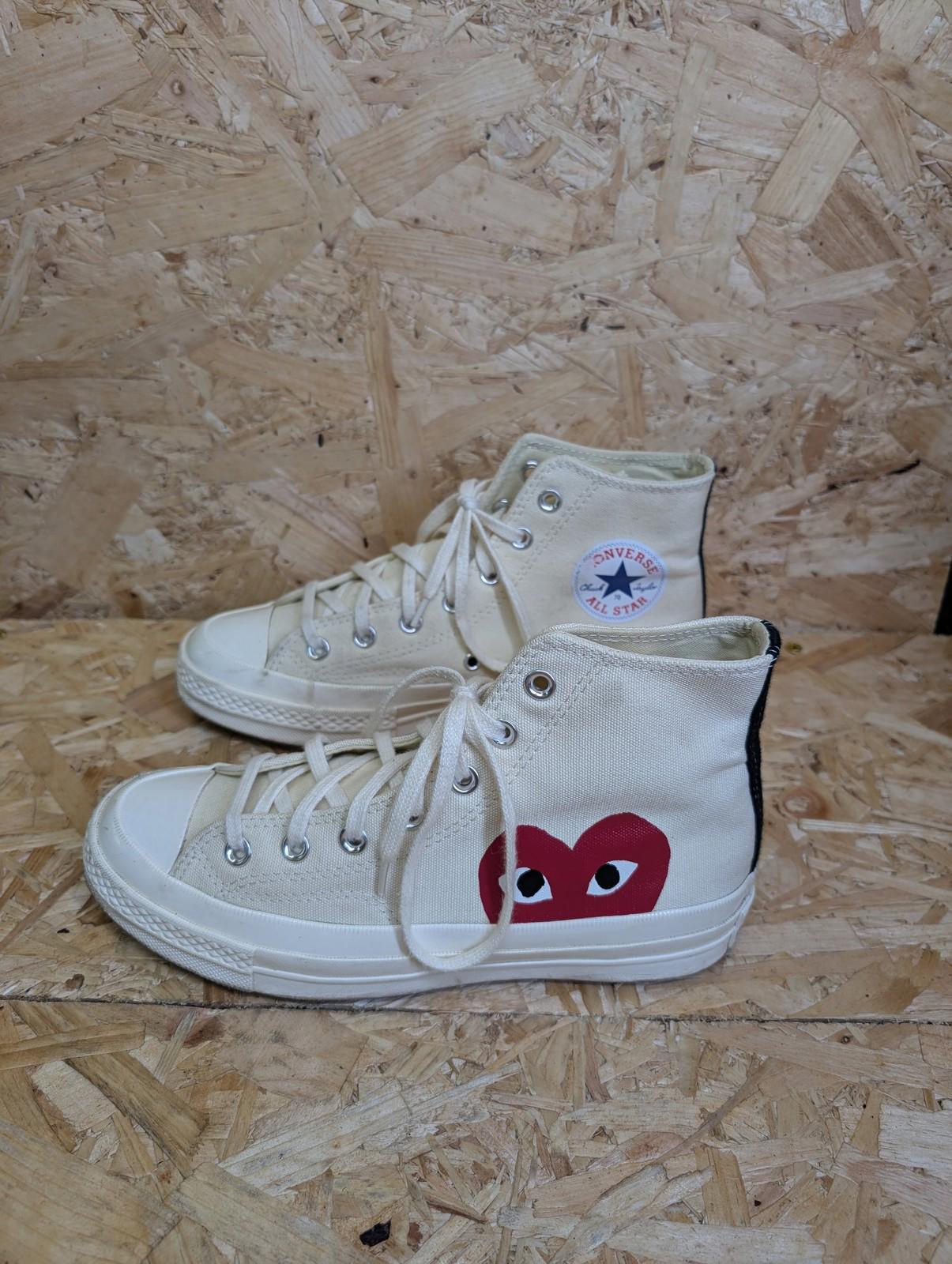 Converse Chuck Taylor High Top Trainer Unisex UK 5.5 EU 38 Comme Des Garçons Beige