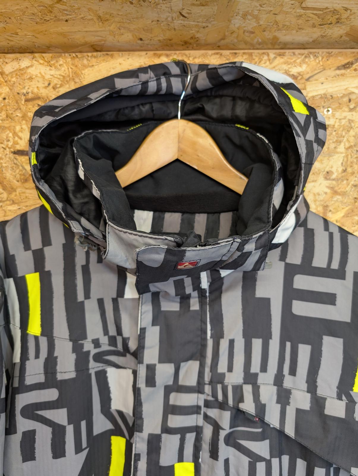 Quiksilver Small Jacket Ski-Wear Vintage Y2K Winter Snowboard Utility Grey Black