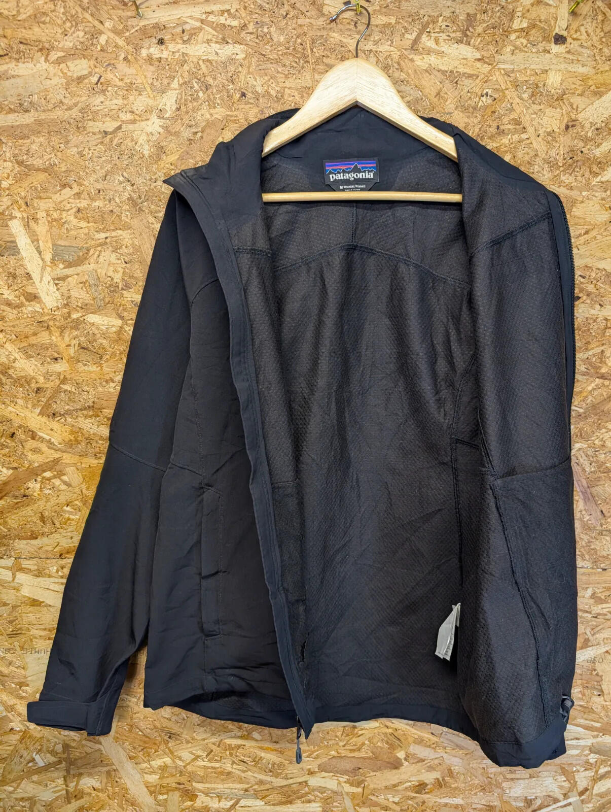 Patagonia Adze Softshell Jacket Women Medium Black Full Zip Stretch Gym Training
