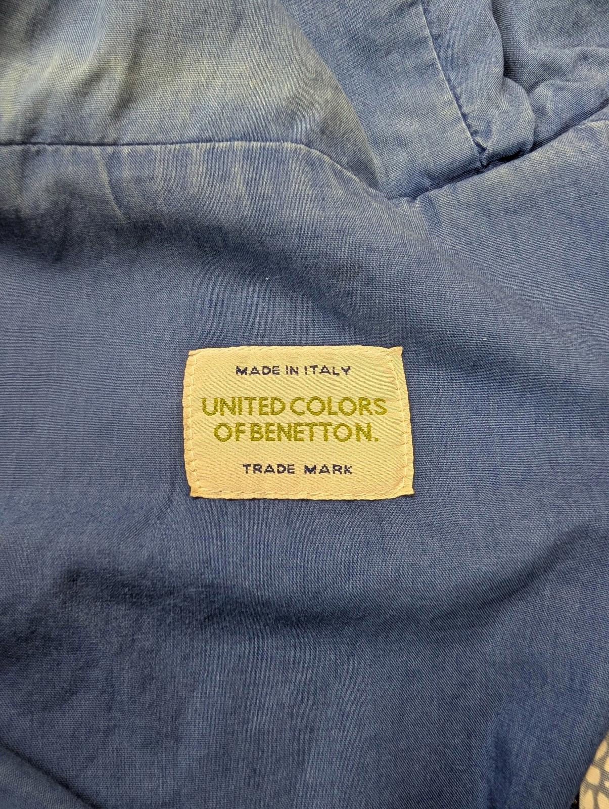 United Colours of Benetton Jacket XL-2XL 46 Men Aztec Hooded Cotton 90s Italy