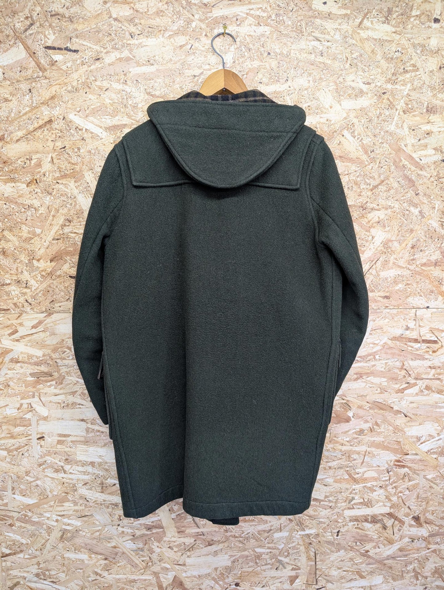 Vintage 50s Gloverall Duffle Coat Wool Heavy Bottle Green Made England 16 Medium