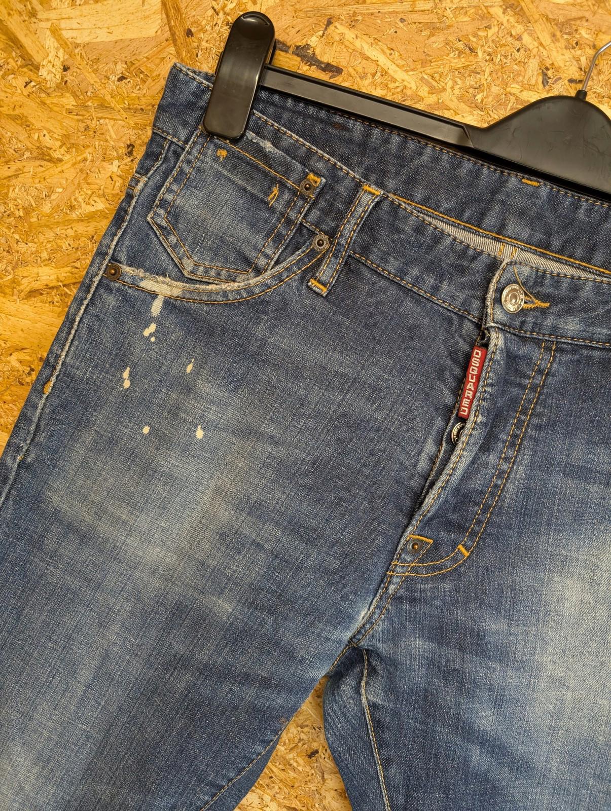 DSquared2 Jeans Size W32 L32 Men Distressed Navy Blue Denim Italy Slim Skinny