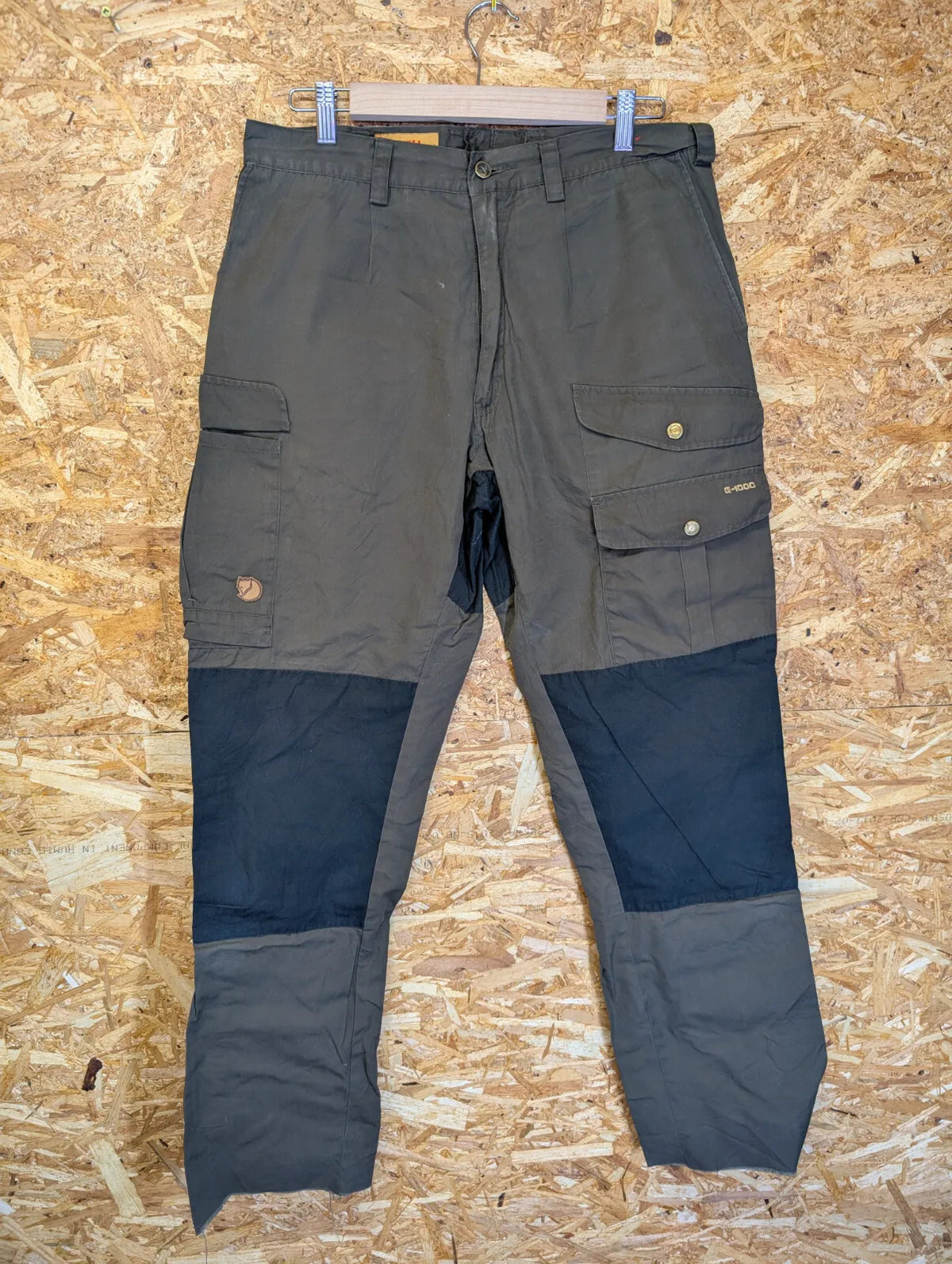 Fjallraven Barents Trousers G1000 Comfort High Mens W30 L33 Khaki Green Black