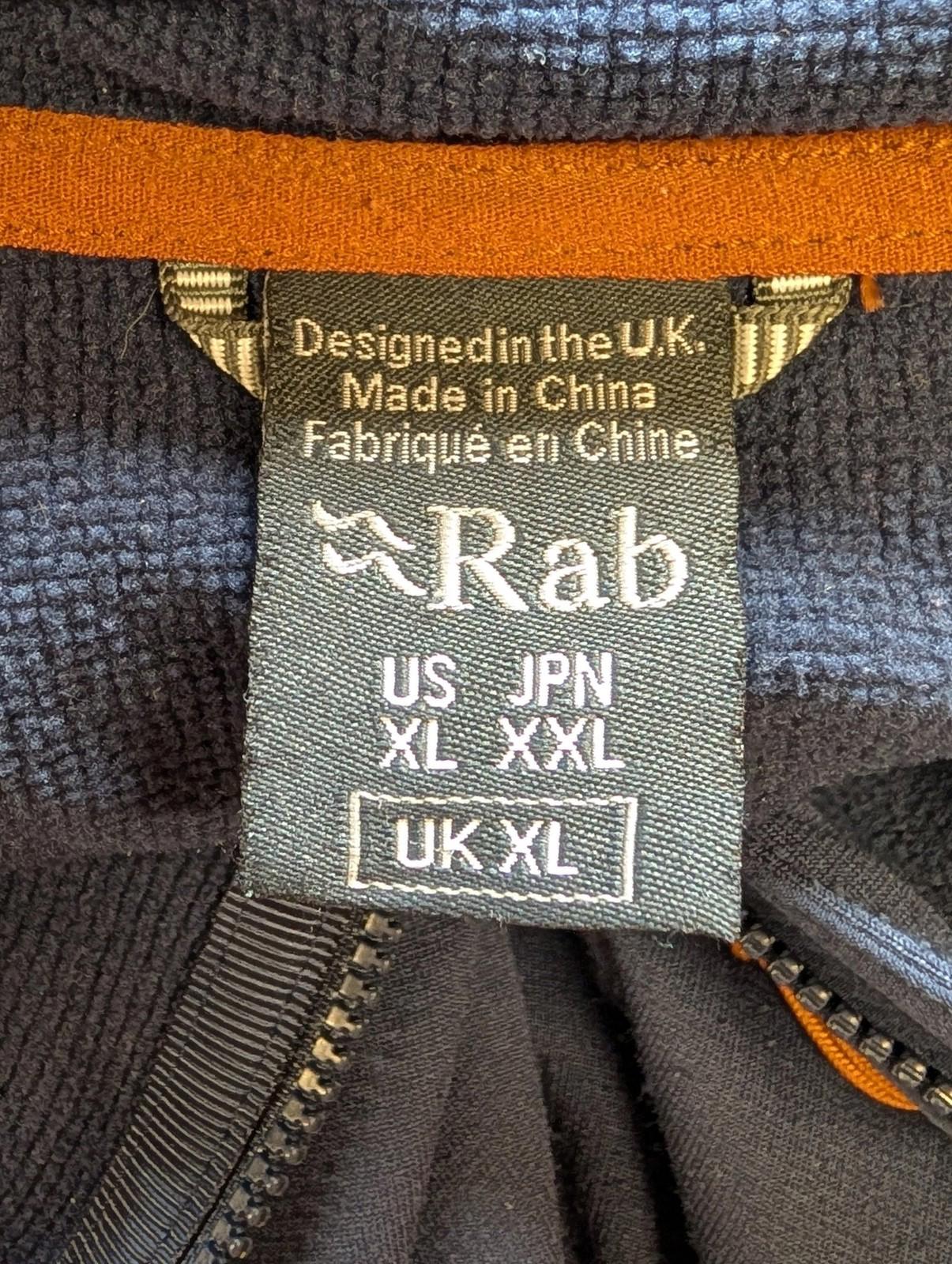 Rab Superflux Hoody Jacket XL Men Thermic Fleece Outdoor Track Navy Blue Zip