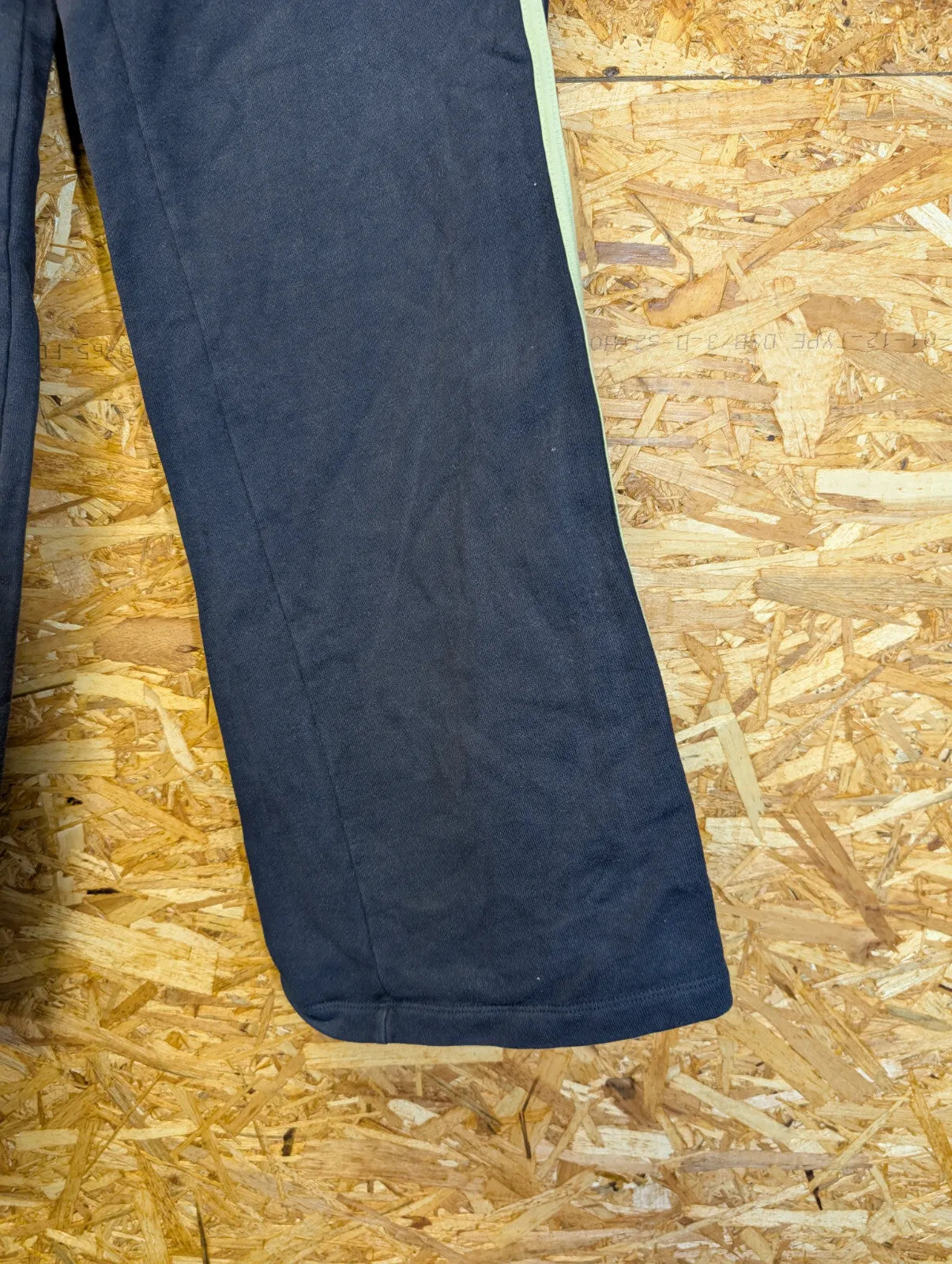 Adanola Joggers W30 L30 Navy Cotton Brushed Fleece Logo Print Striped Sweatpants