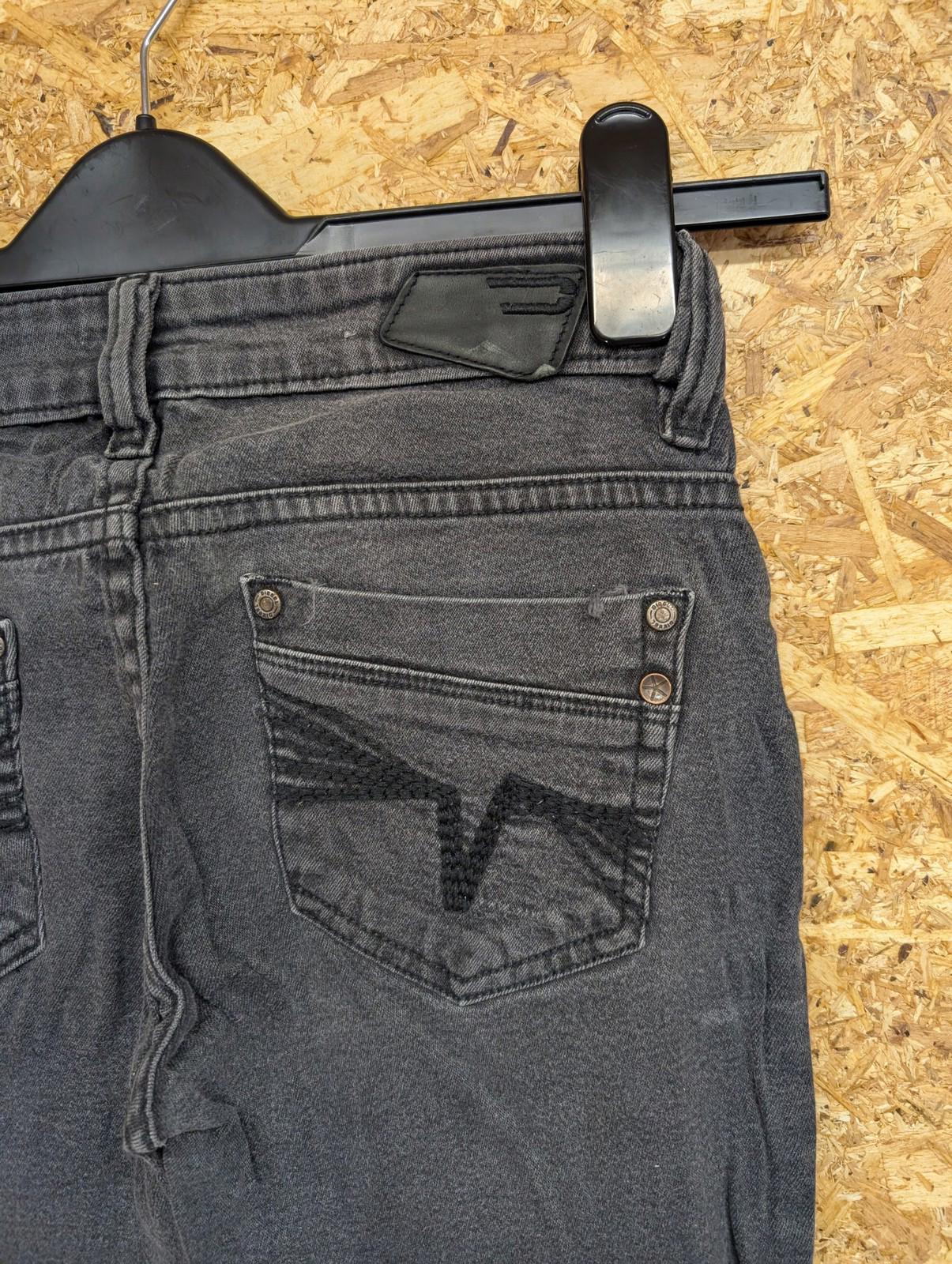 Diesel Roody Jeans Size W25 L30 Women Skinny Dark Wash Black Slim Paint Rock