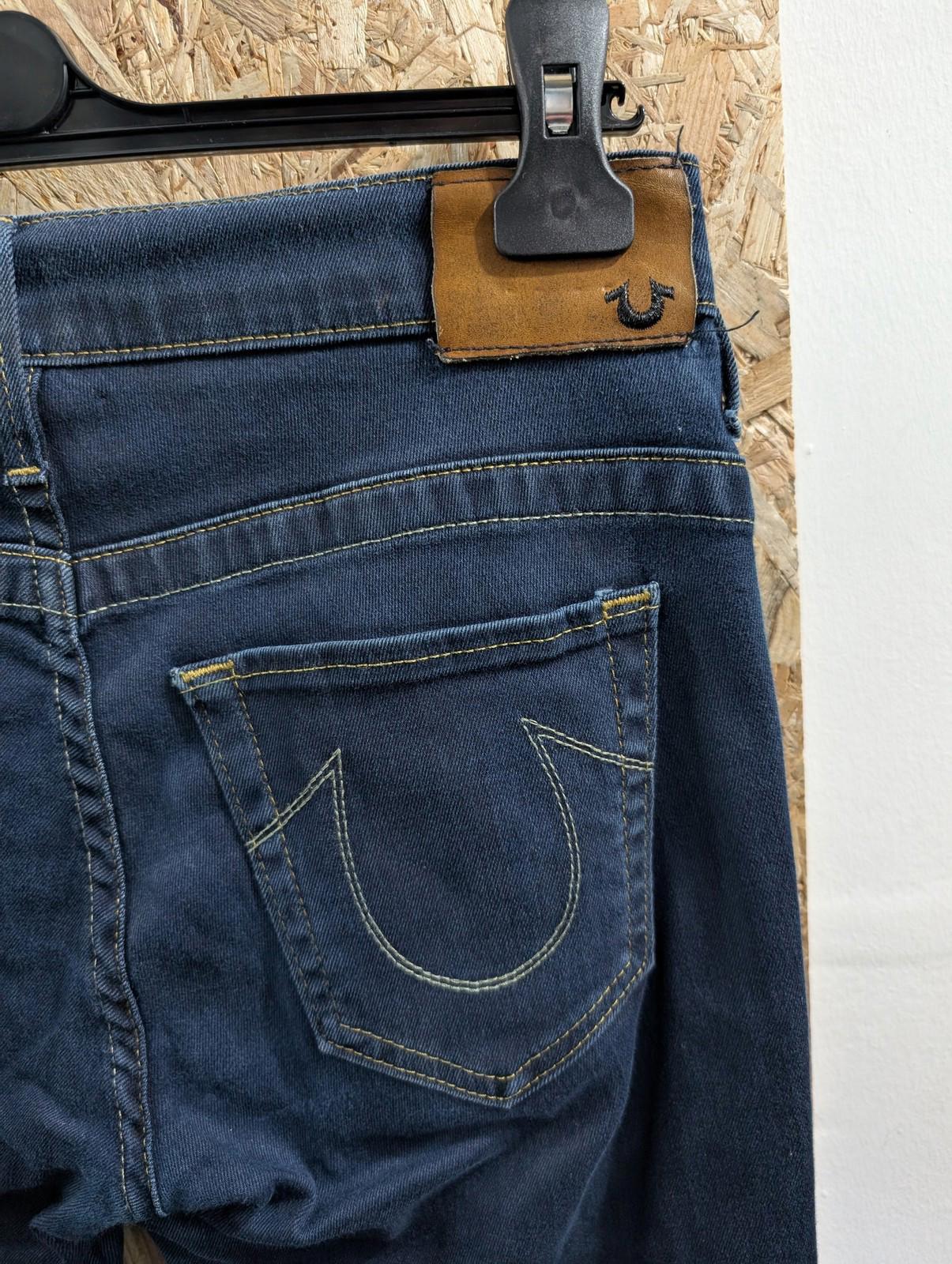 True Religion Jeans W28 L30 Women Chrissy Skinny Dark Navy Blue Stretch Denim