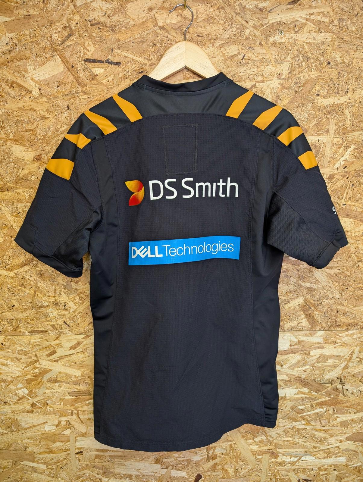 Wasps Pro Rugby Shirt Men XL HeatGear Black Vodafone Sponsor Under Armour London