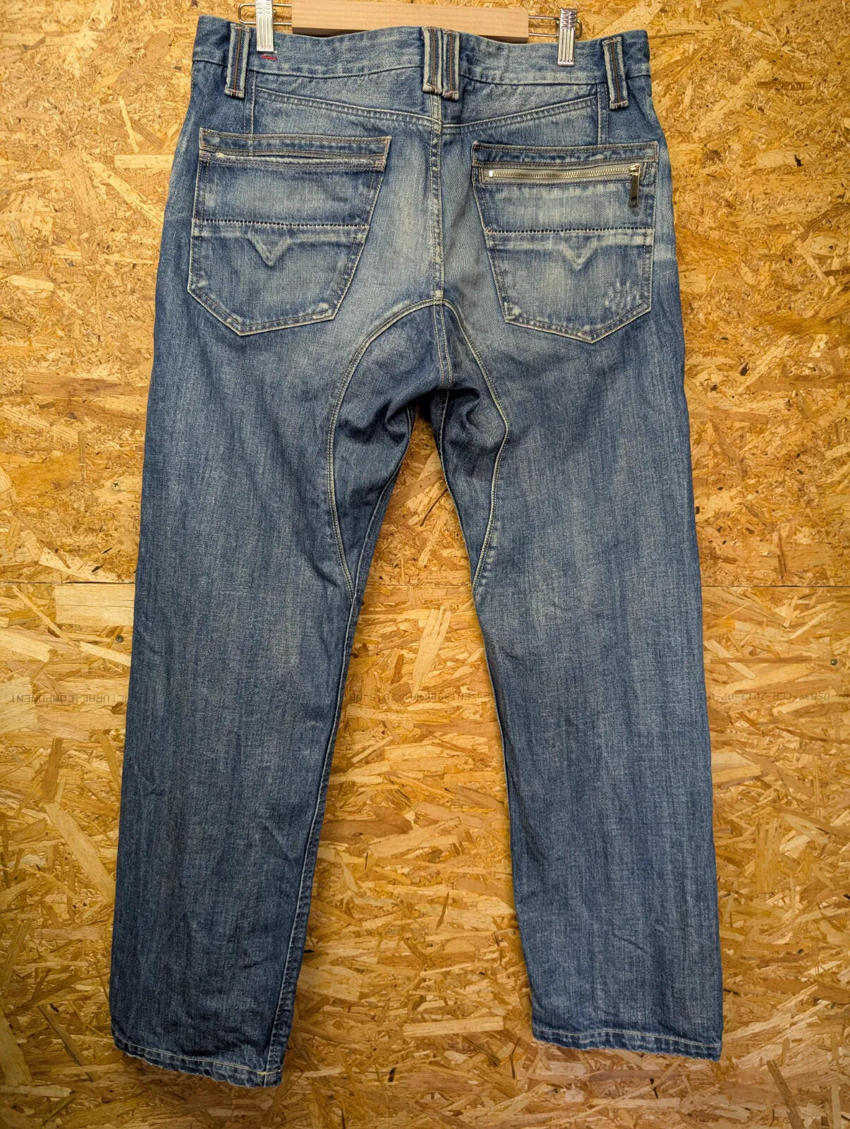 Diesel Arker FP Jeans Mens W34 L32 Blue Straight Leg Button Fly Made in Italy