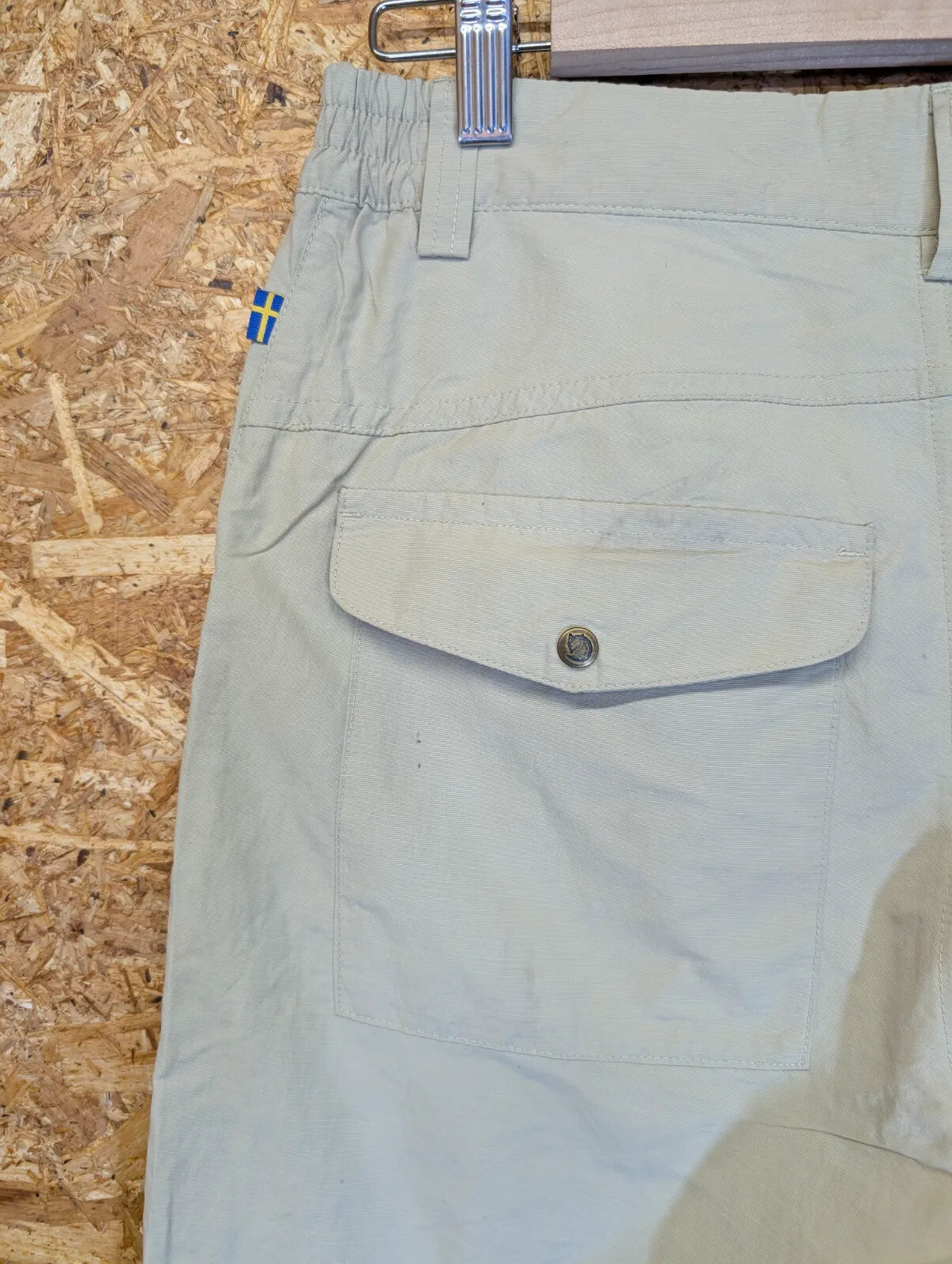 Fjallraven Daloa MT Zip Off Trousers W28 Comfort High Cargo Beige Zip Pockets