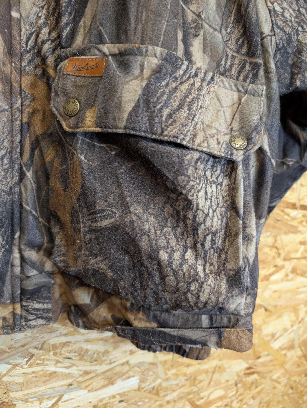 Woolrich Size Large Jacket Camo Real Tree Bomber Shell Puffa Vintage 90s