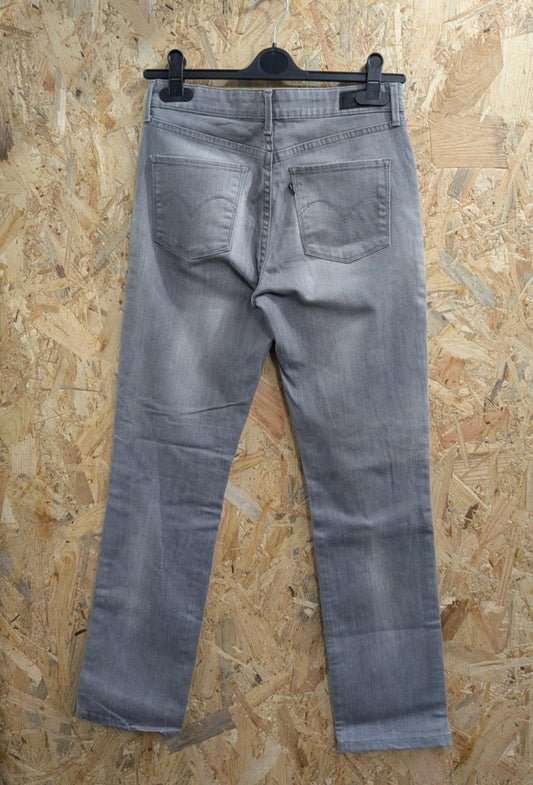 Levis Demi Curve Jeans Size 10 W29 L30 Women Grey Stretch Black Tab Zip Fly