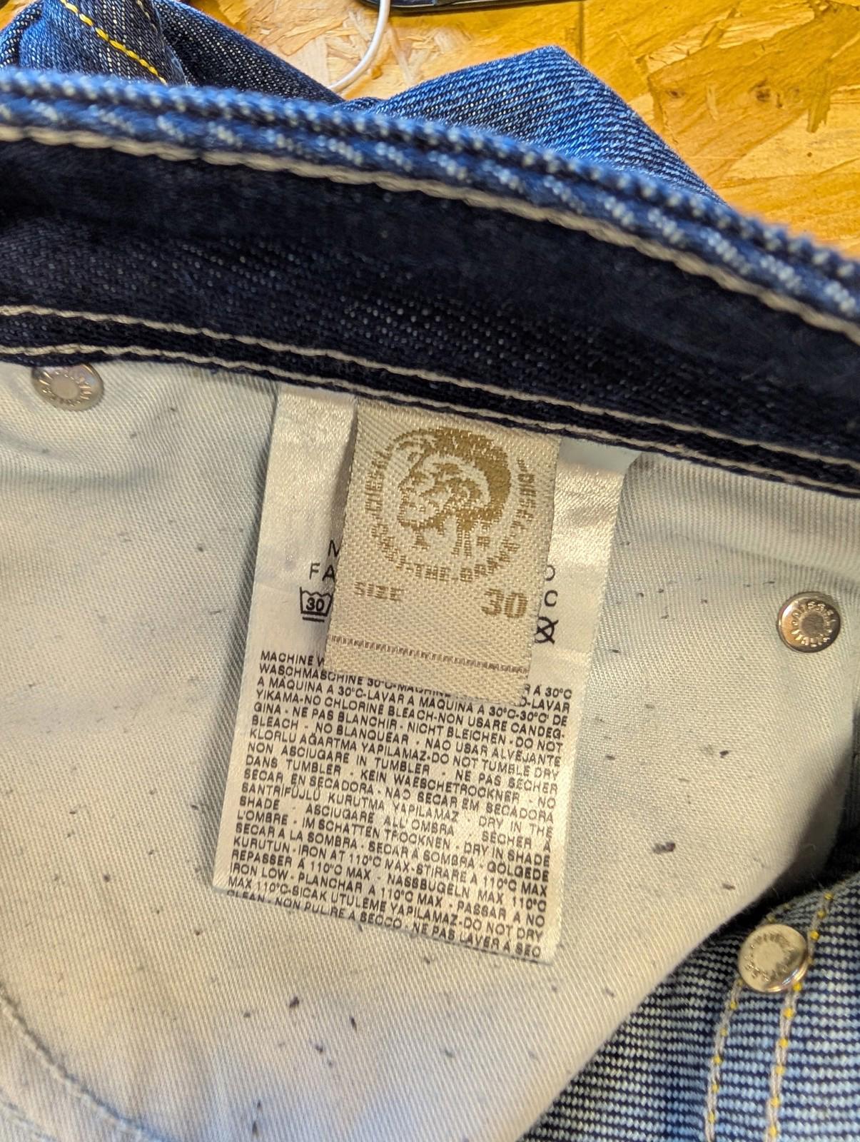 Diesel Jodar Jeans W30 L32 Men Button Fly Dark Denim Navy Blue Slim 0073N Cinch