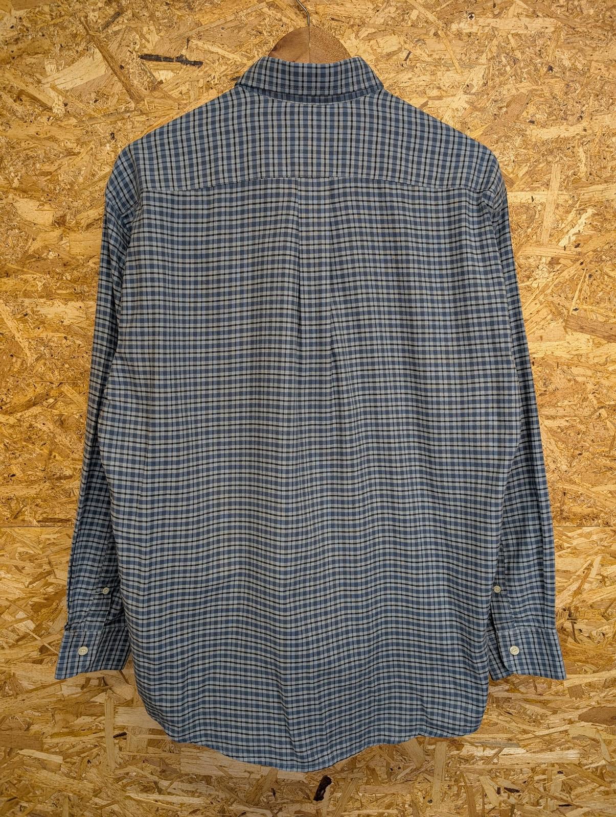 Lacoste Casual Shirt Large 42 Men Check Pattern Blue Long Sleeve Pocket Casuals