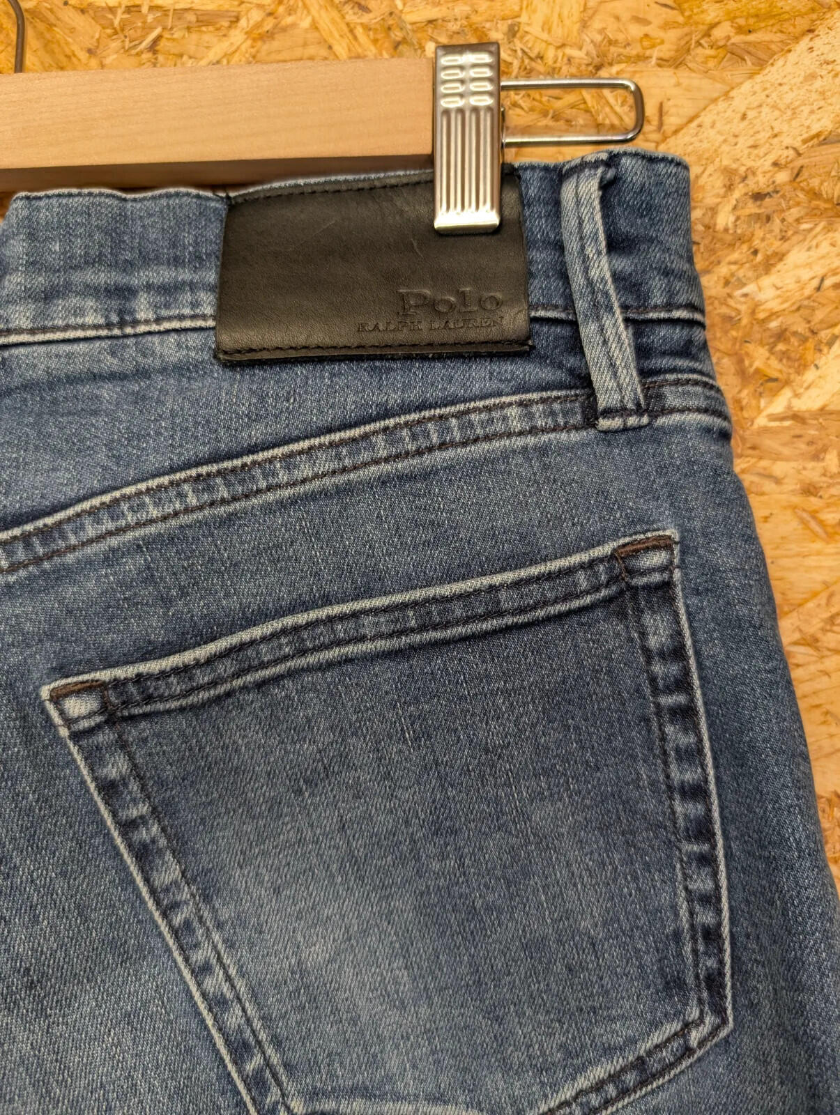 Polo Ralph Lauren Slim Jeans Mens W30 L30 Navy Blue Denim Stretch Zip Fly