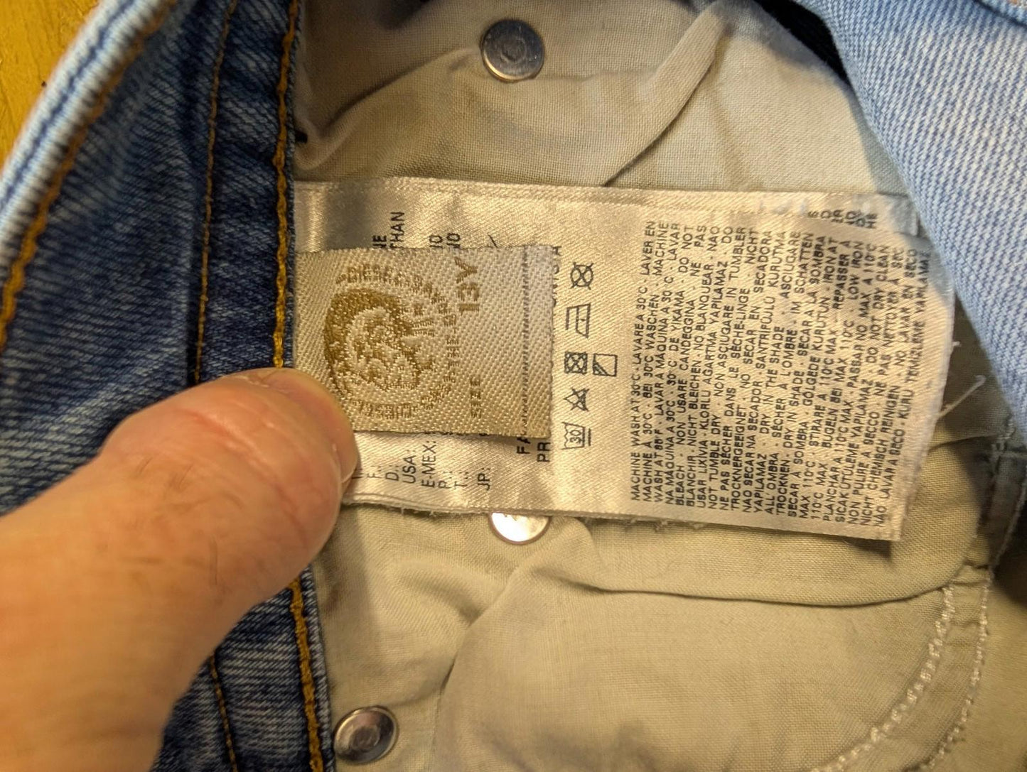 Diesel Thavar J Jeans Girls Slim Fit Light Blue Denim Youth Slim Skinny Rock