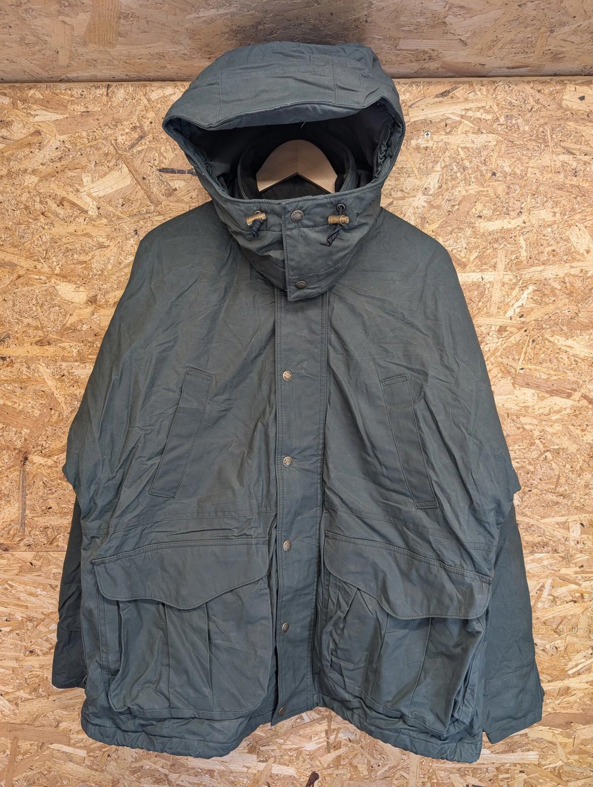 Filson Ranger Insulated Field Jacket Large Men Hooded Green Dry Wax Primaloft