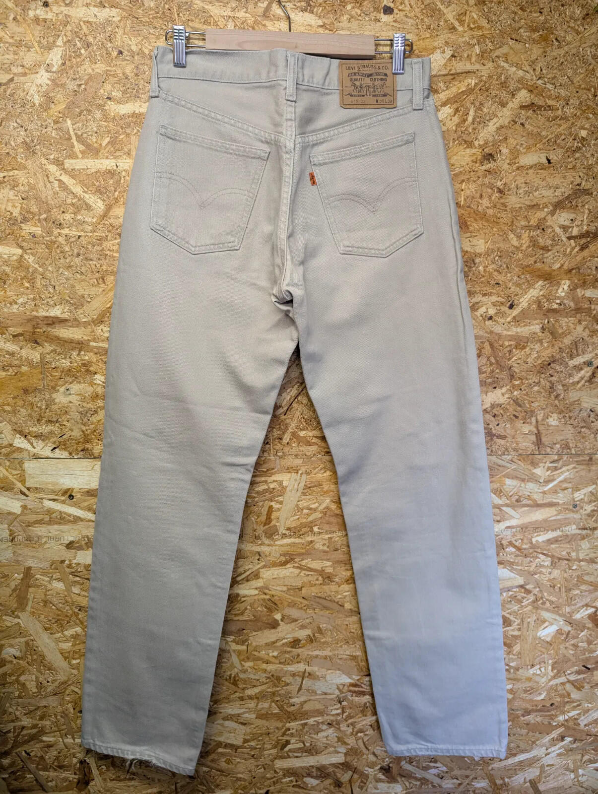 Vintage Levis 618 Jeans Men W30 L32 Beige Stone Wash Orange Tab Straight Leg 90s