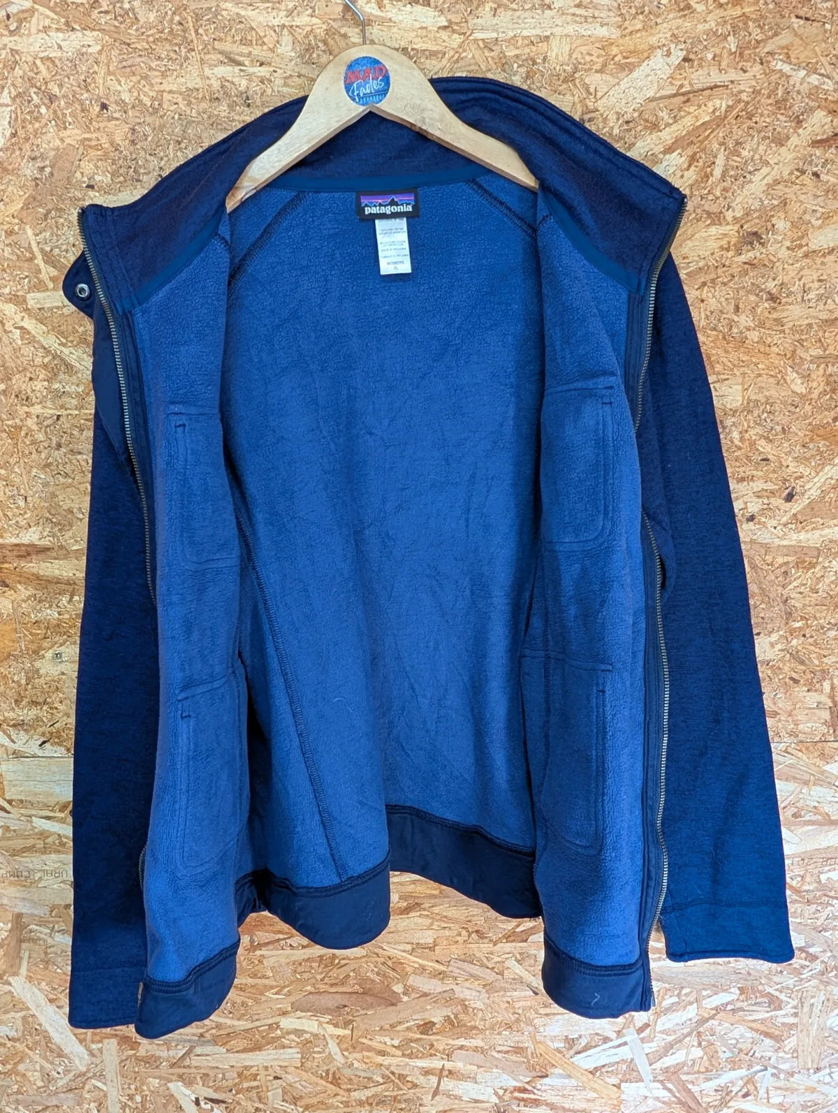 Patagonia Better Fleece Jacket Womens XL Blue Polyester Full Zip Snap Sweater