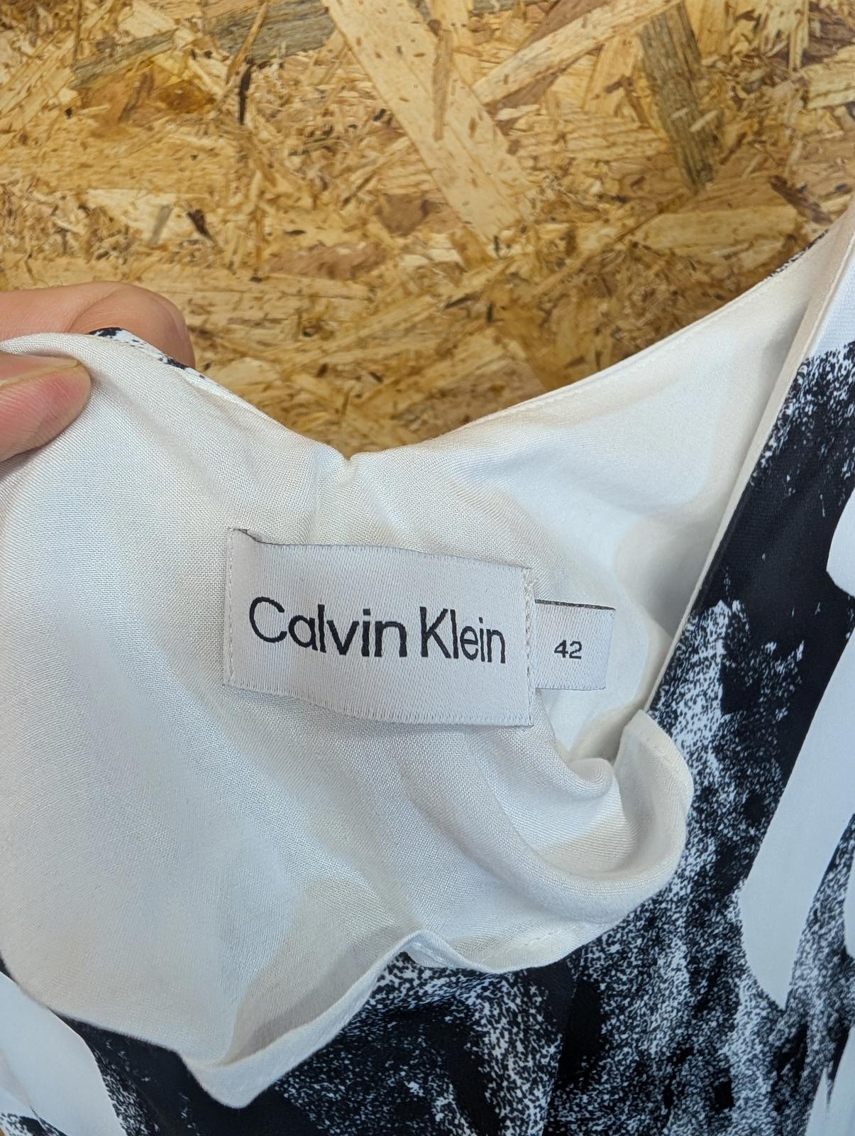 Calvin Klein CK Size M 12-14 Maxi Dress Recycled CDC Print Slip Dress