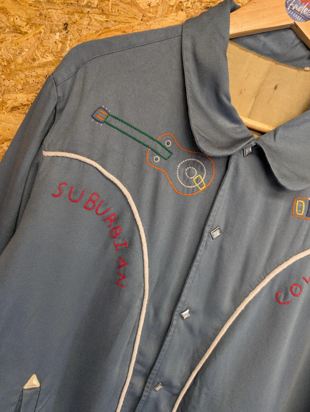 LVC Suburban Cowboy Jacket Mens Medium Blue Grey Western Levis Vintage Clothing