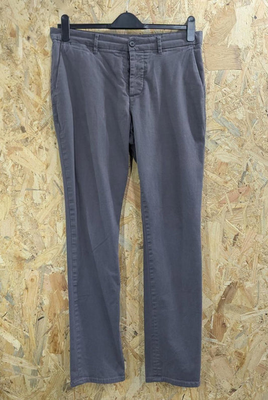 All Saints Felix Chino Trousers W32 L30 Charcoal Grey Button Fly Slim Fit Taper